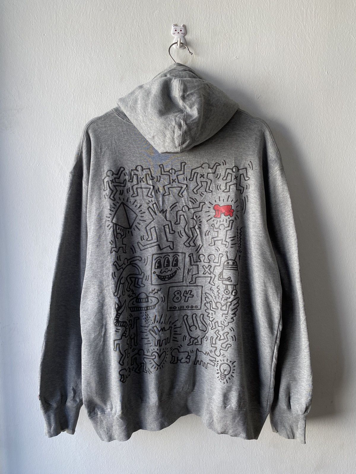 Keith Haring × Vintage Vintage K.Haring Baby Radiant Oversized Hooded Sweatshirt Size US XL / EU 56 / 4 - 3 Thumbnail