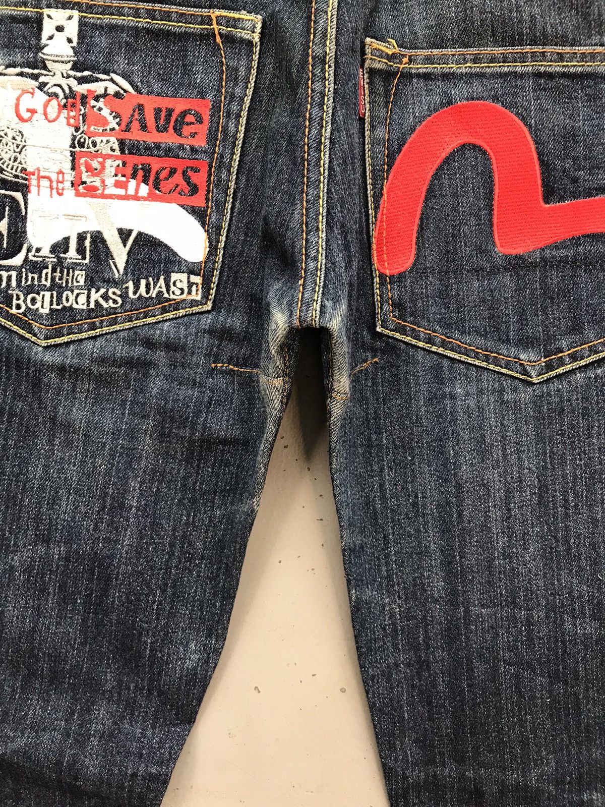 Japanese Brand × Vintage Vintage Evisu inspired seagull SpellOut embroidered denim Size US 34 / EU 50 - 11 Thumbnail