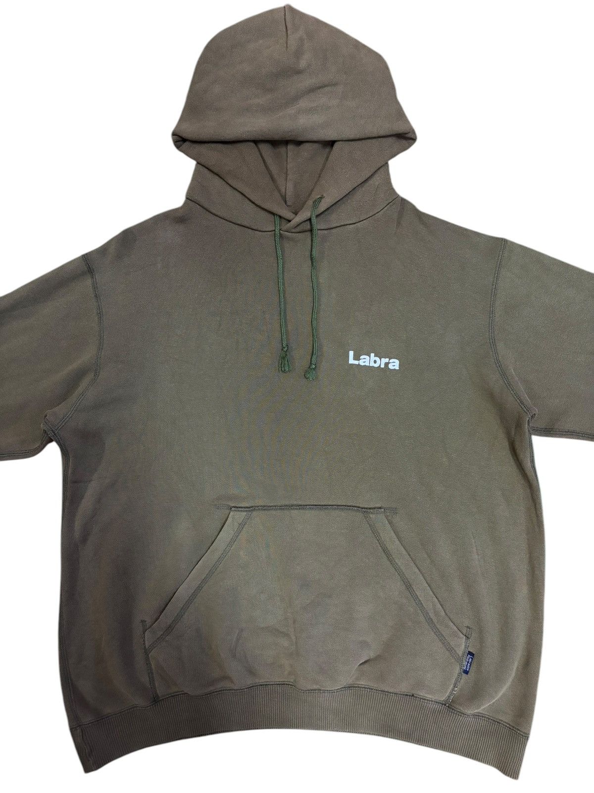 Japanese Brand 90s Vtg LABRA Printed Big Logo Faded Heavyweight Hoodie Size US M / EU 48-50 / 2 - 2 Thumbnail