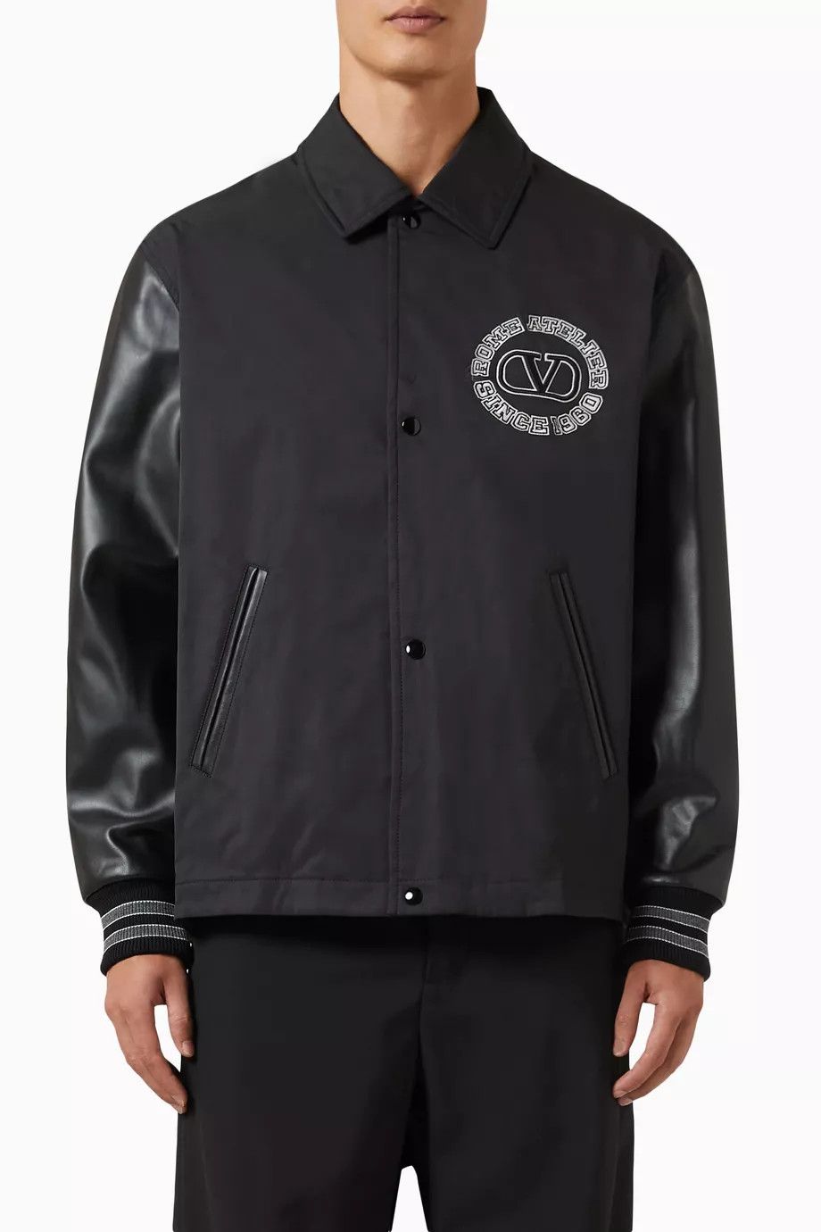 Valentino o1y0525 Logo Jacket in Black Size US M / EU 48-50 / 2 - 1 Thumbnail