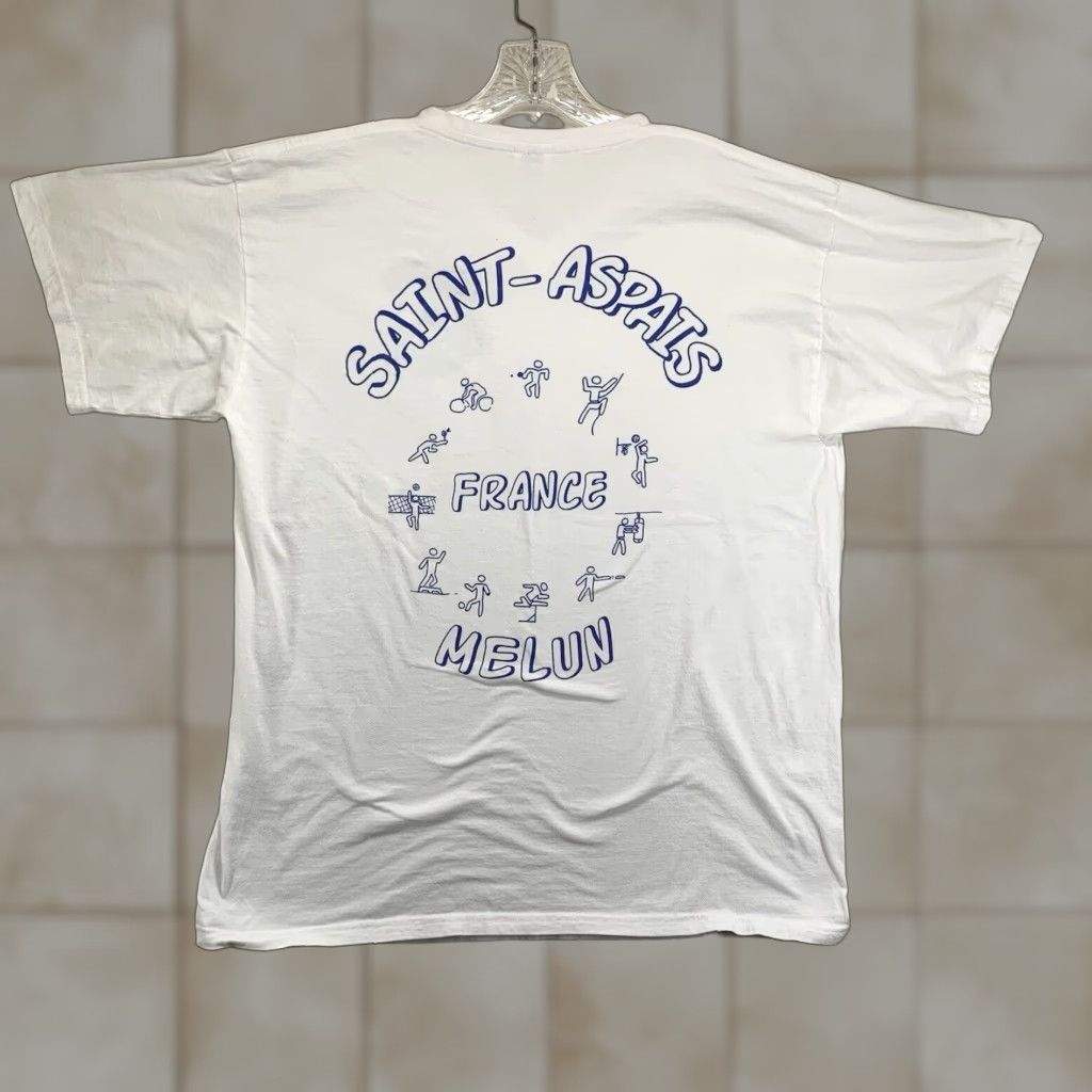 Vintage VINTAGE B&C Collection Gothic Christian T-Shirt Unisex Adults XL White 90s Travel Vacation Church Size US XL / EU 56 / 4 - 1 Thumbnail