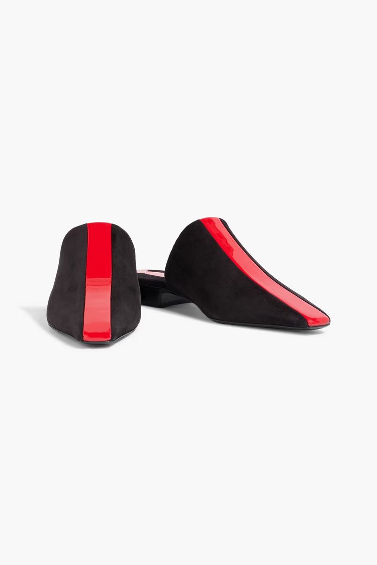 Salvatore Ferragamo o1y0426 Mules in Black/Red Size US 9 / IT 39 - 4 Thumbnail