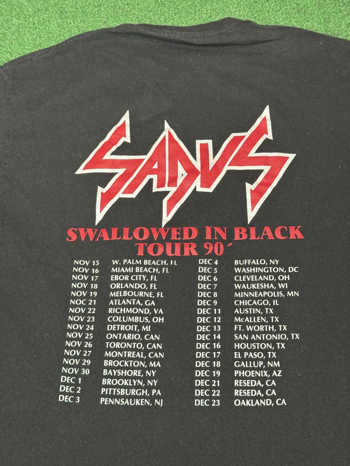 Band Tees Vintage Sadus Thrash Death Metal 80s 90s Band Large T Shirt Size US L / EU 52-54 / 3 - 4 Thumbnail