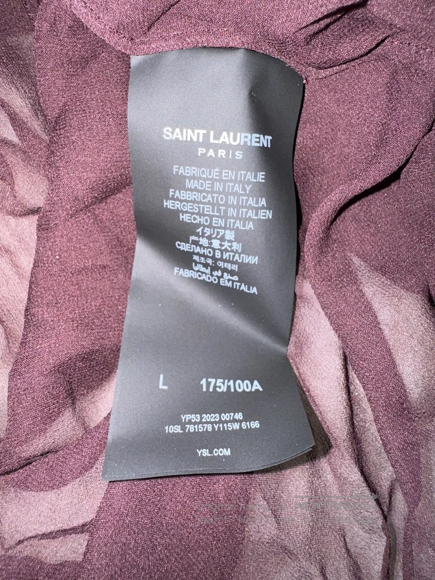Saint Laurent Paris Saint Laurent Paris Silk Scarf Cascading Pleated Top| Size L / US 10 / IT 46 - 6 Thumbnail