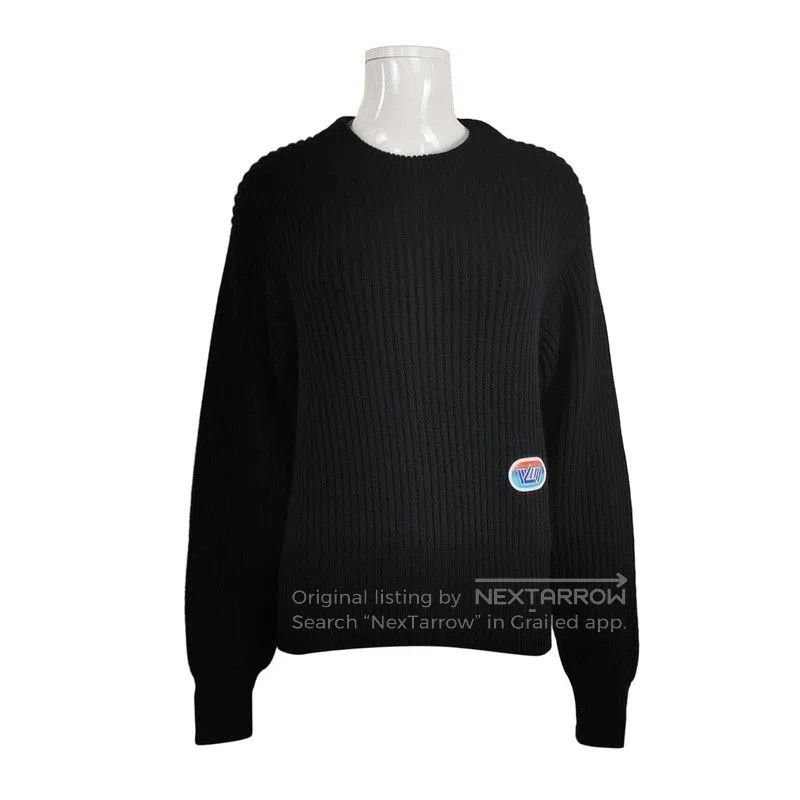 Louis Vuitton Black Logo Knit Sweater XS.