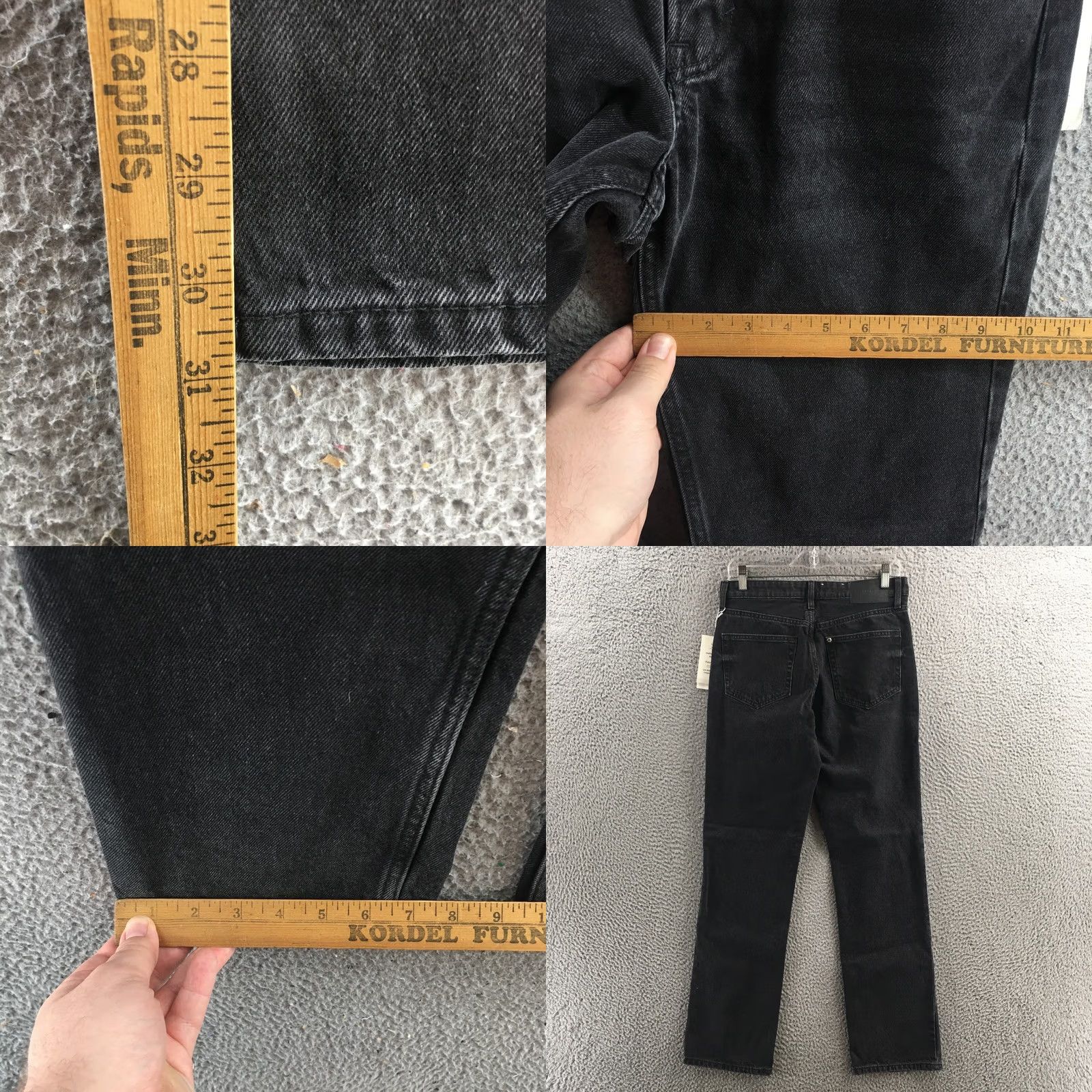 H&M H&M Jeans Womens 4 Black Mid Rise Cotton Zip Fly Straight Leg Casual NEW Size 27" / US 4 / IT 40 - 8 Thumbnail
