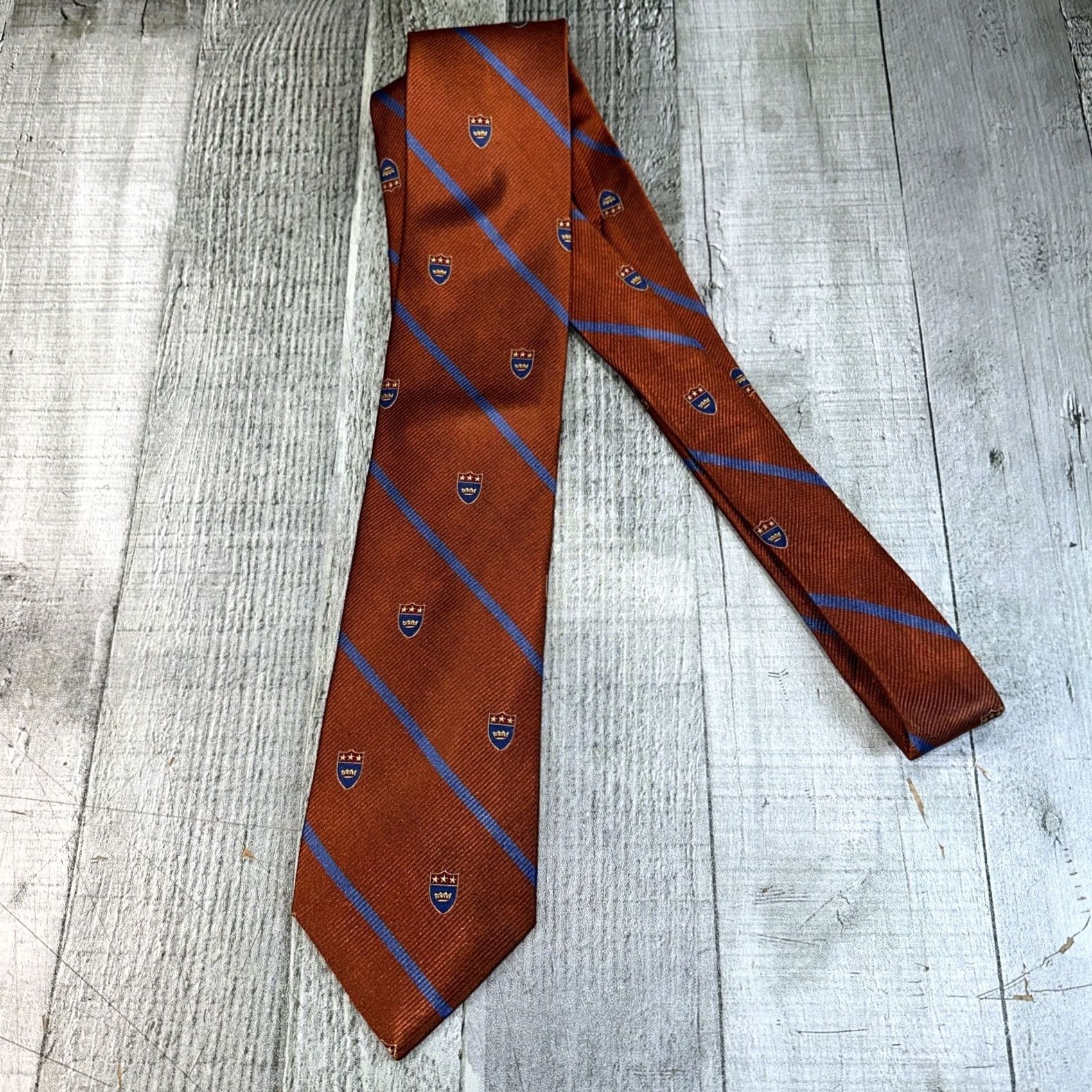 Merona Merona Tie Striped 59 In Blue Amber Men’s Pre-owned Size ONE SIZE - 2 Thumbnail