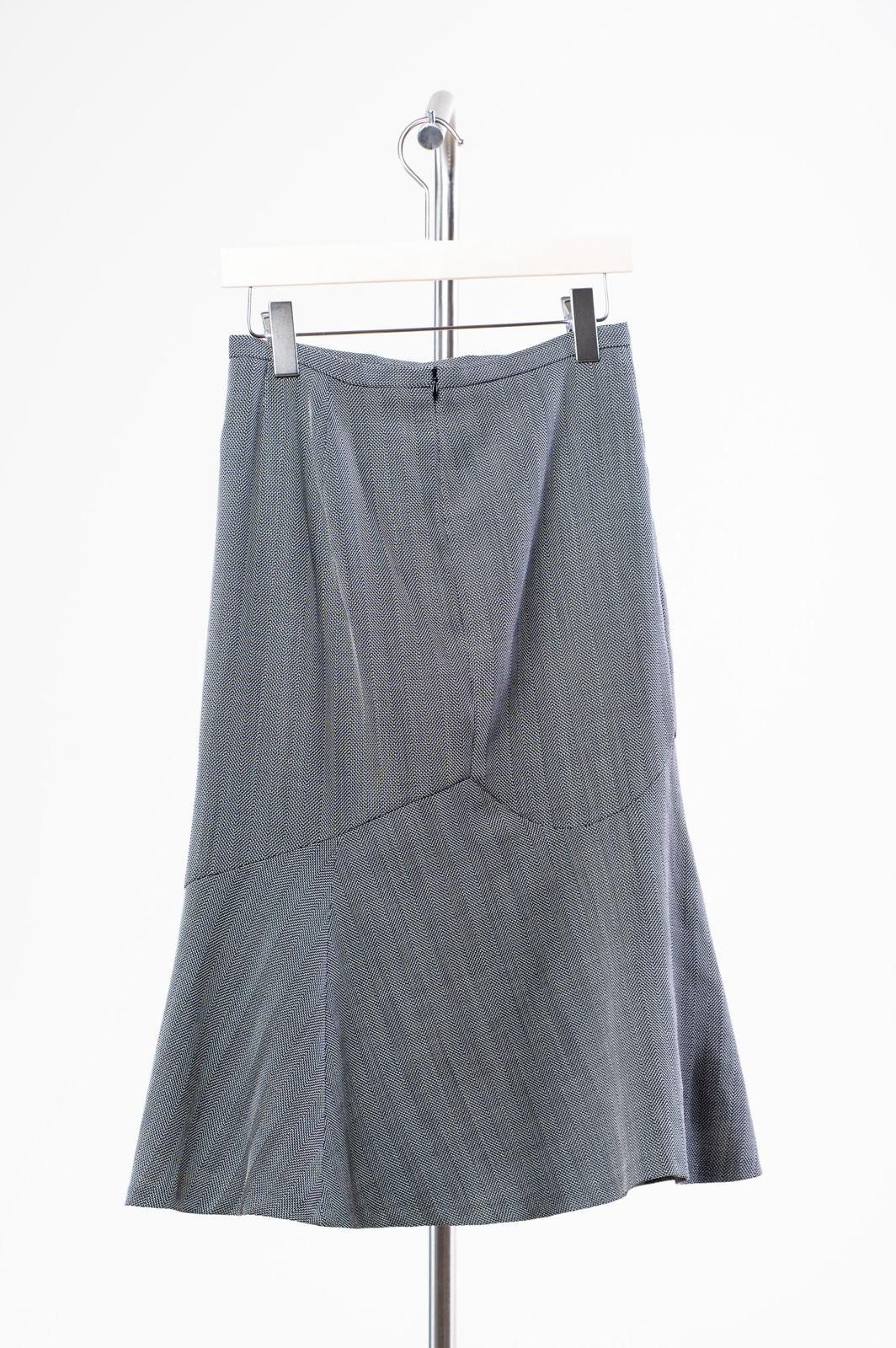 Designer Max Mara Grey Houndstooth Jacket and Skirt Set Size M / US 6-8 / IT 42-44 - 4 Thumbnail
