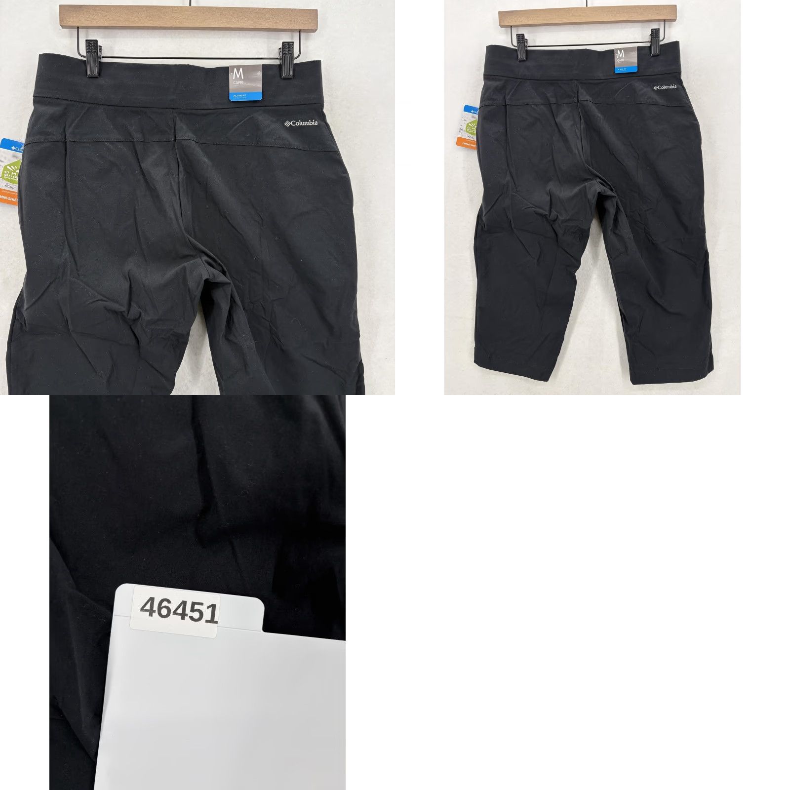Vintage Columbia Capri Pants Womens Medium Black Omni-Shade Stretch Hiking Travel NWT Size 32" / US 10 / IT 46 - 9 Thumbnail