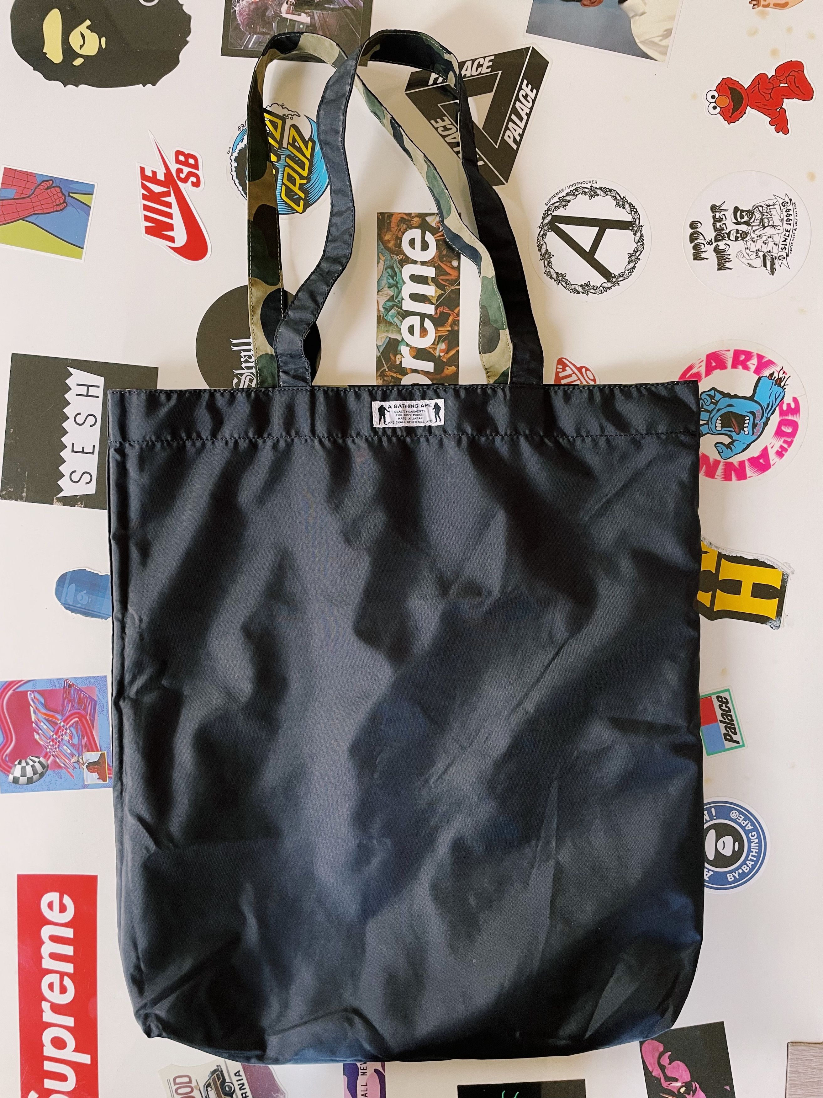 Bape Bape A Bathing Ape Double Sided Tote Bag Polyester Camo Size ONE SIZE - 4 Thumbnail