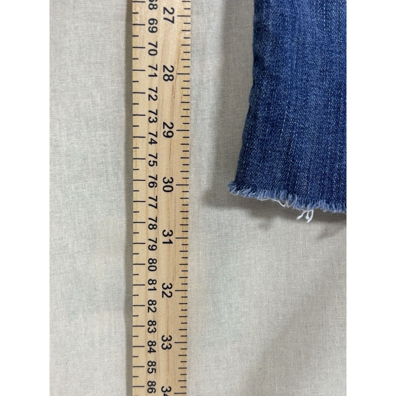 Ariat Women’s Ariat Denim Jeans Size 33R Blue Cropped Frayed Hem Size 33" - 5 Thumbnail