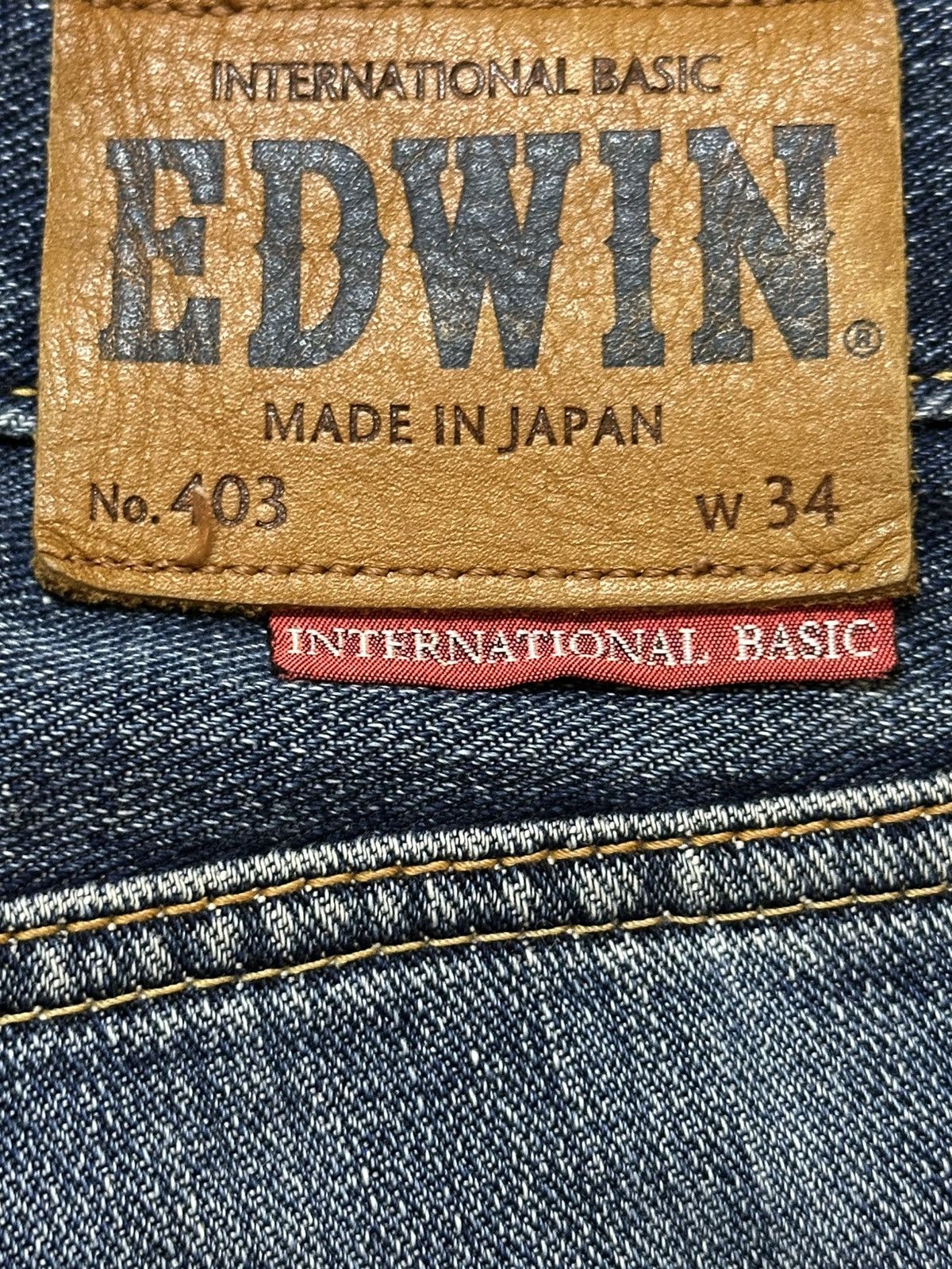 Edwin Vintage Japan Edwin 403 Blue Faded Wash Distress Style Jeans Size US 34 / EU 50 - 9 Thumbnail