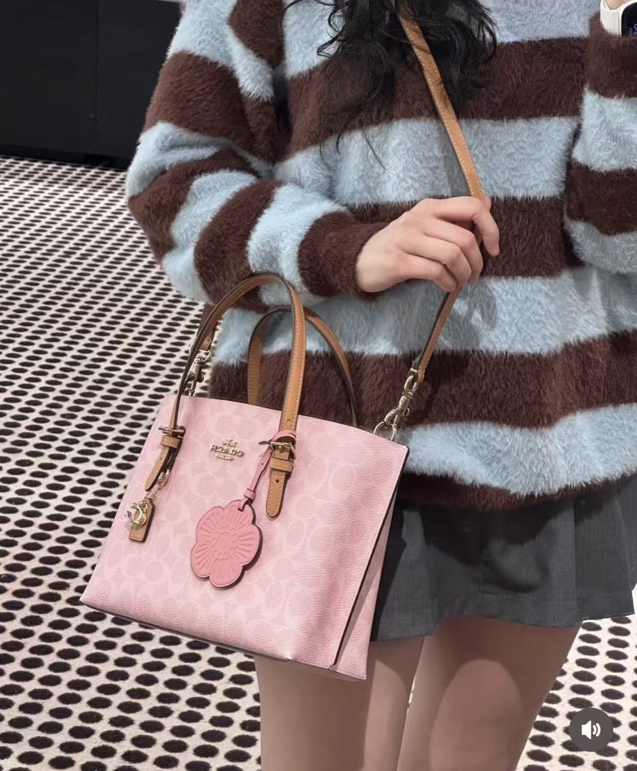 Coach Mollie Tote Bag 25 In Signature Canvas With Charms CER24 Size ONE SIZE - 8 Thumbnail