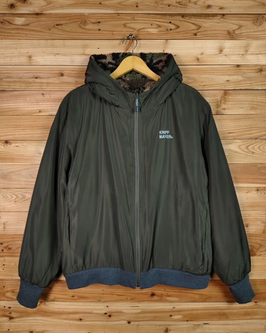 Japanese Brand KRIFF MAYER CAMO GREEN ARMY REVERSIBLE JACKET Size US L / EU 52-54 / 3 - 2 Thumbnail
