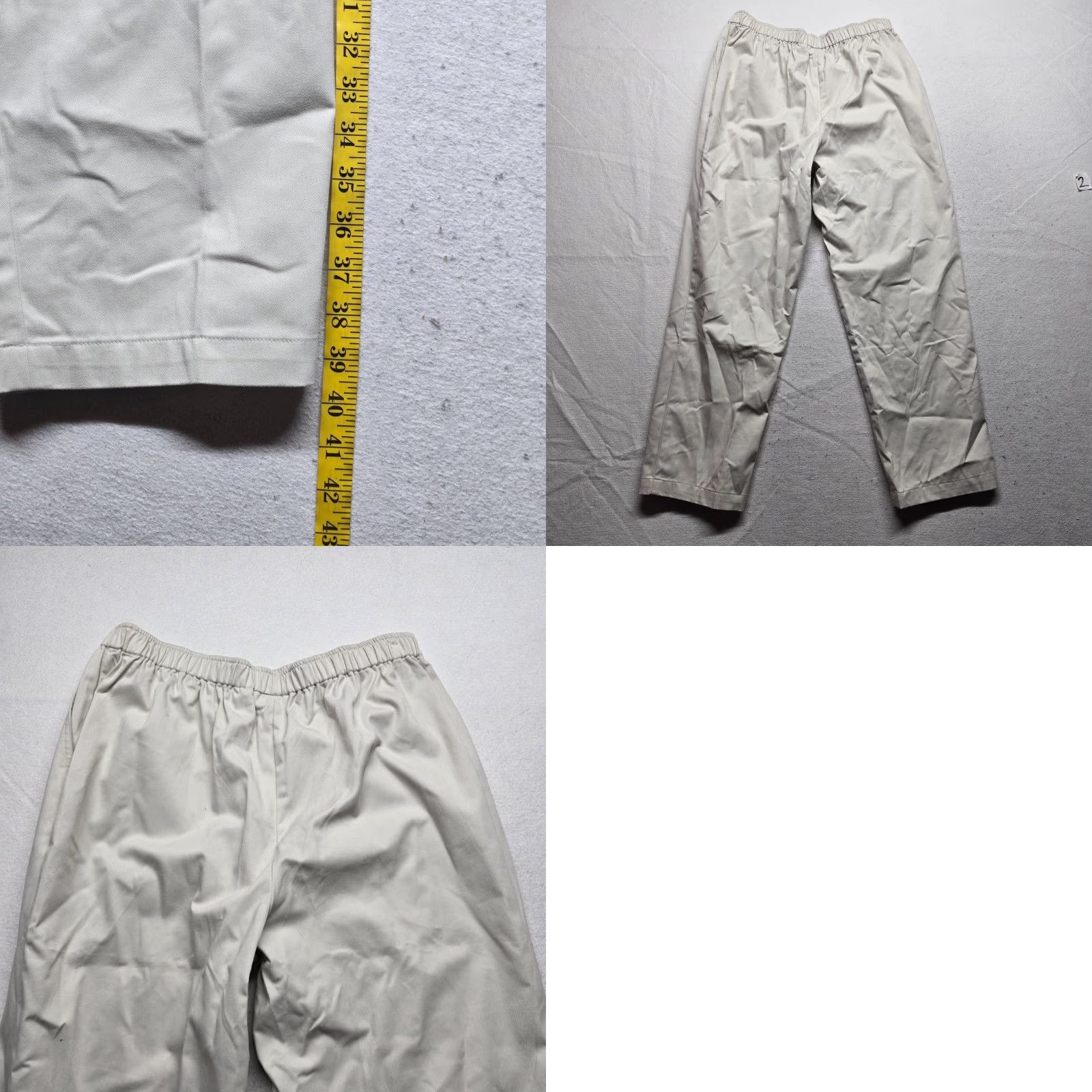 Vintage Appleseeds Pants Solid Tan Linen Blend Relaxed Dress Work Women's 14P Petite Size 36" / US 14 / IT 50 - 8 Thumbnail