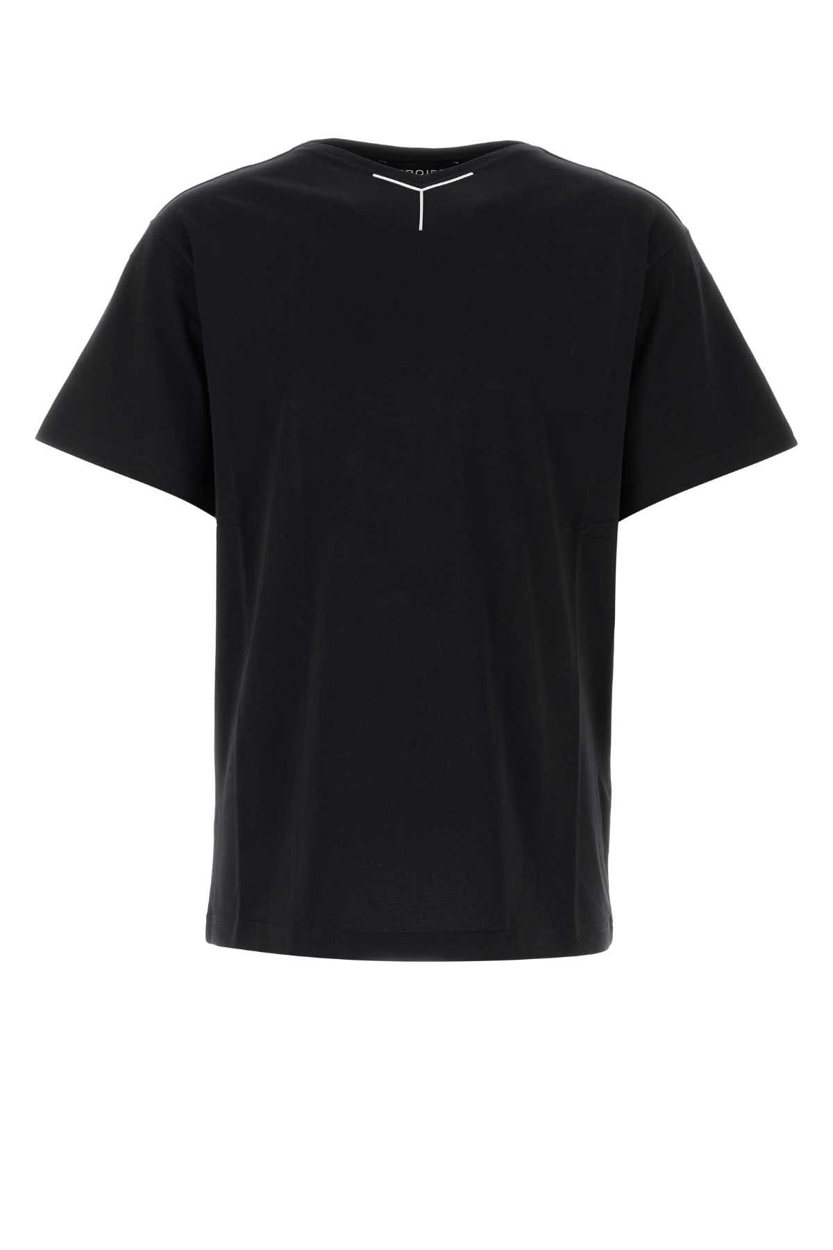 image of Yproject Black Cotton T-Shirt, Men's (Size Small)