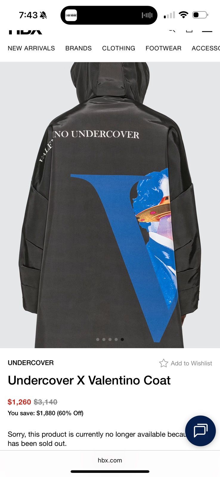 Undercover × Valentino Undercover x Valentino Black Hooded Coat Size 4 XL UFO Size US XL / EU 56 / 4 - 6 Thumbnail