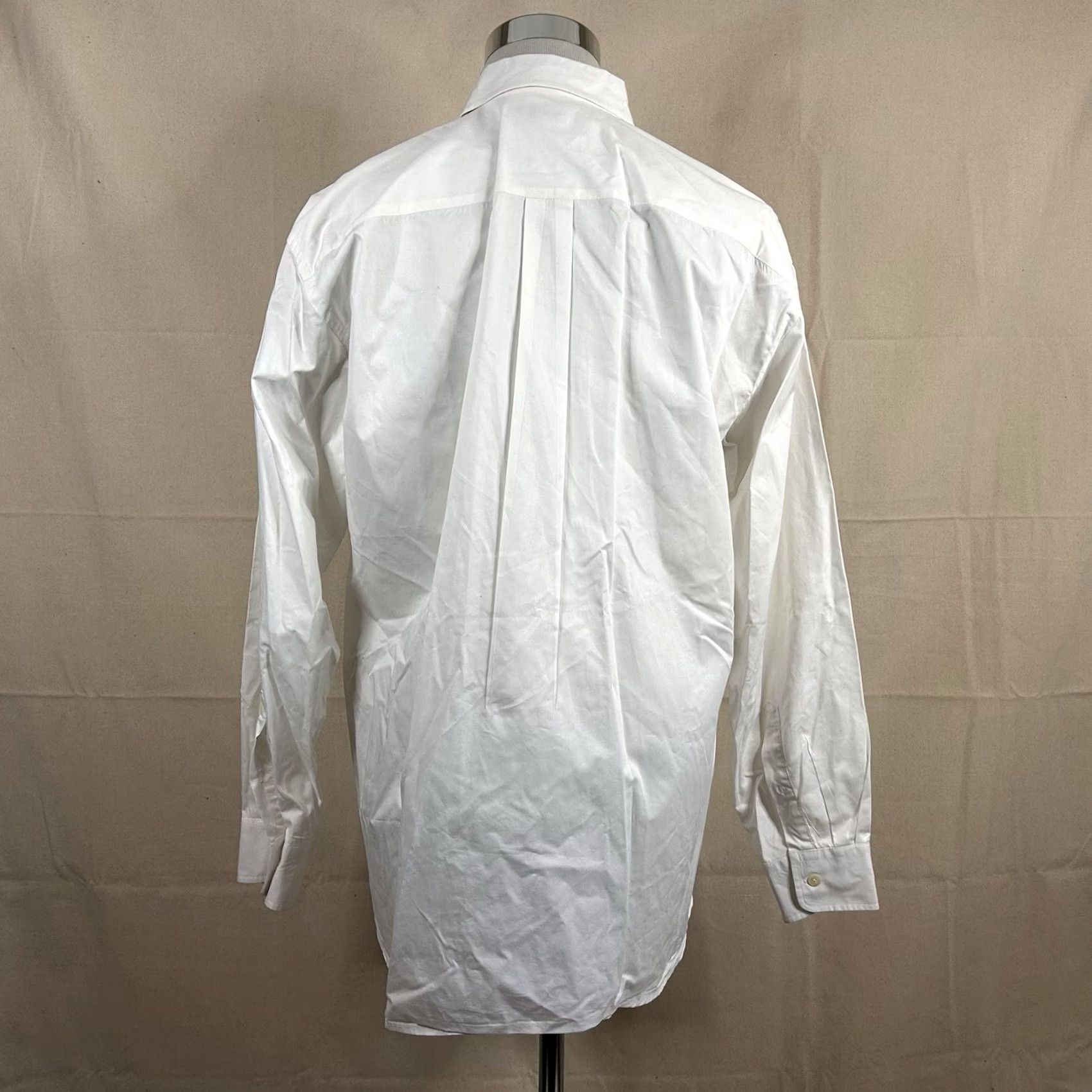 J.Crew J.CREW Shirt Large Vintage White 100% Cotton Button Front Casual Long Sleeve Collared Spread Collar Mens Regular Size US L / EU 52-54 / 3 - 5 Thumbnail