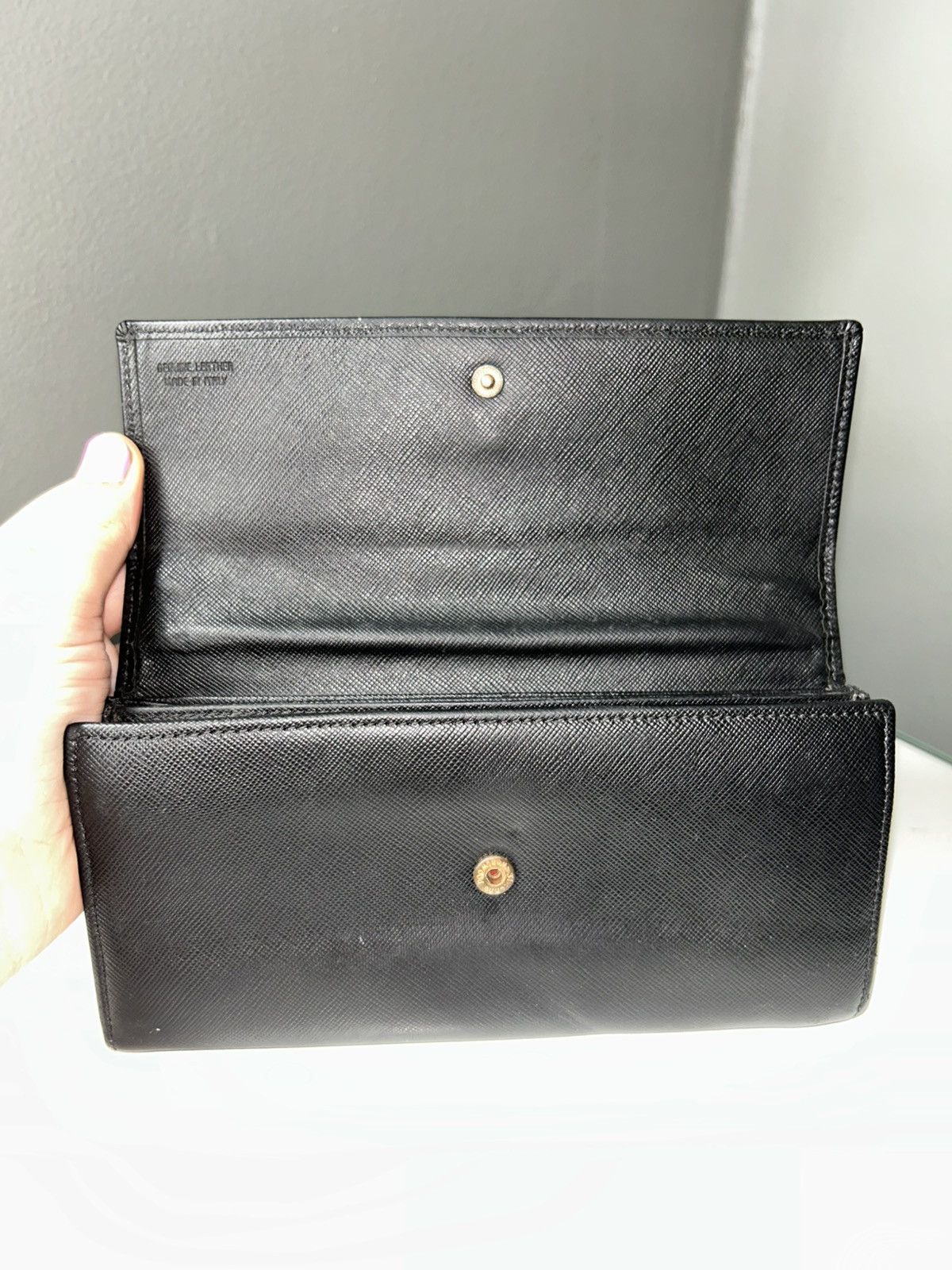 Vivienne Westwood Vivienne Westwood Black Leather Long Wallet w/ Red Interior Size ONE SIZE - 3 Thumbnail
