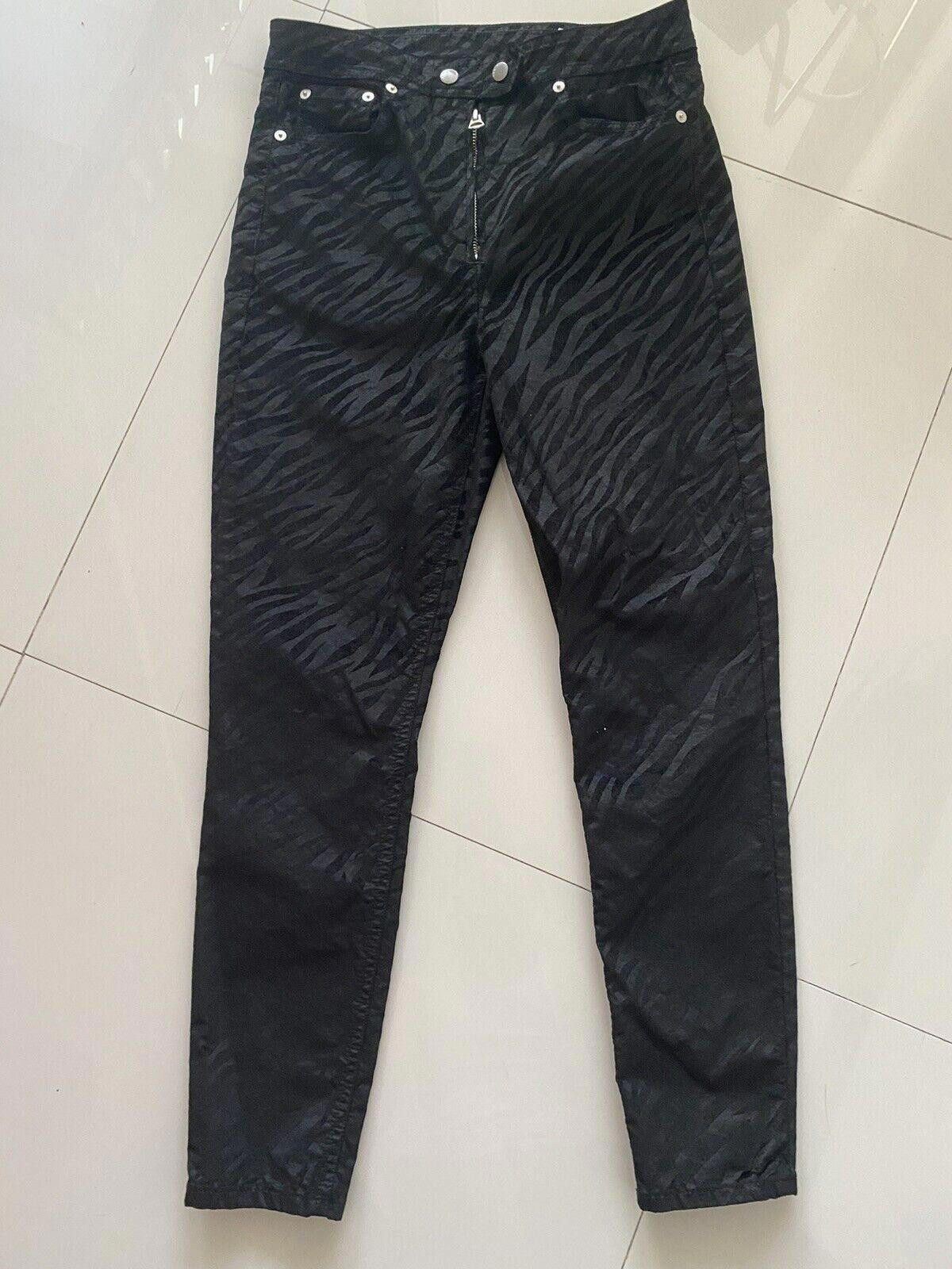 Rag & Bone Rag & Bone Nina Zebra Stripe High Rise Skinny Black Jean 27 Size 27" / US 4 / IT 40 - 2 Thumbnail