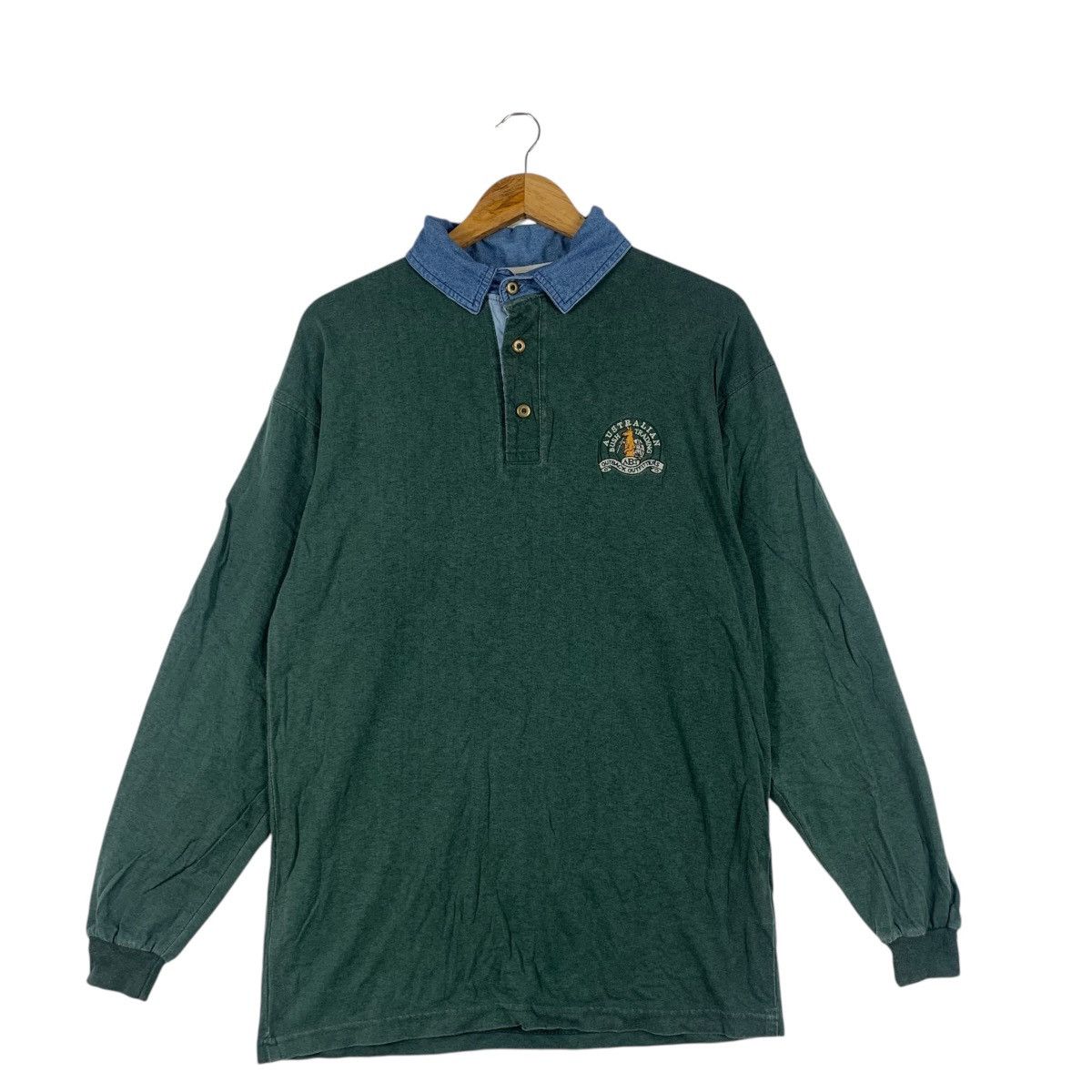 Vintage AUSTRALIA BUSH TRADING Rugby Tee Shirt Top Polo