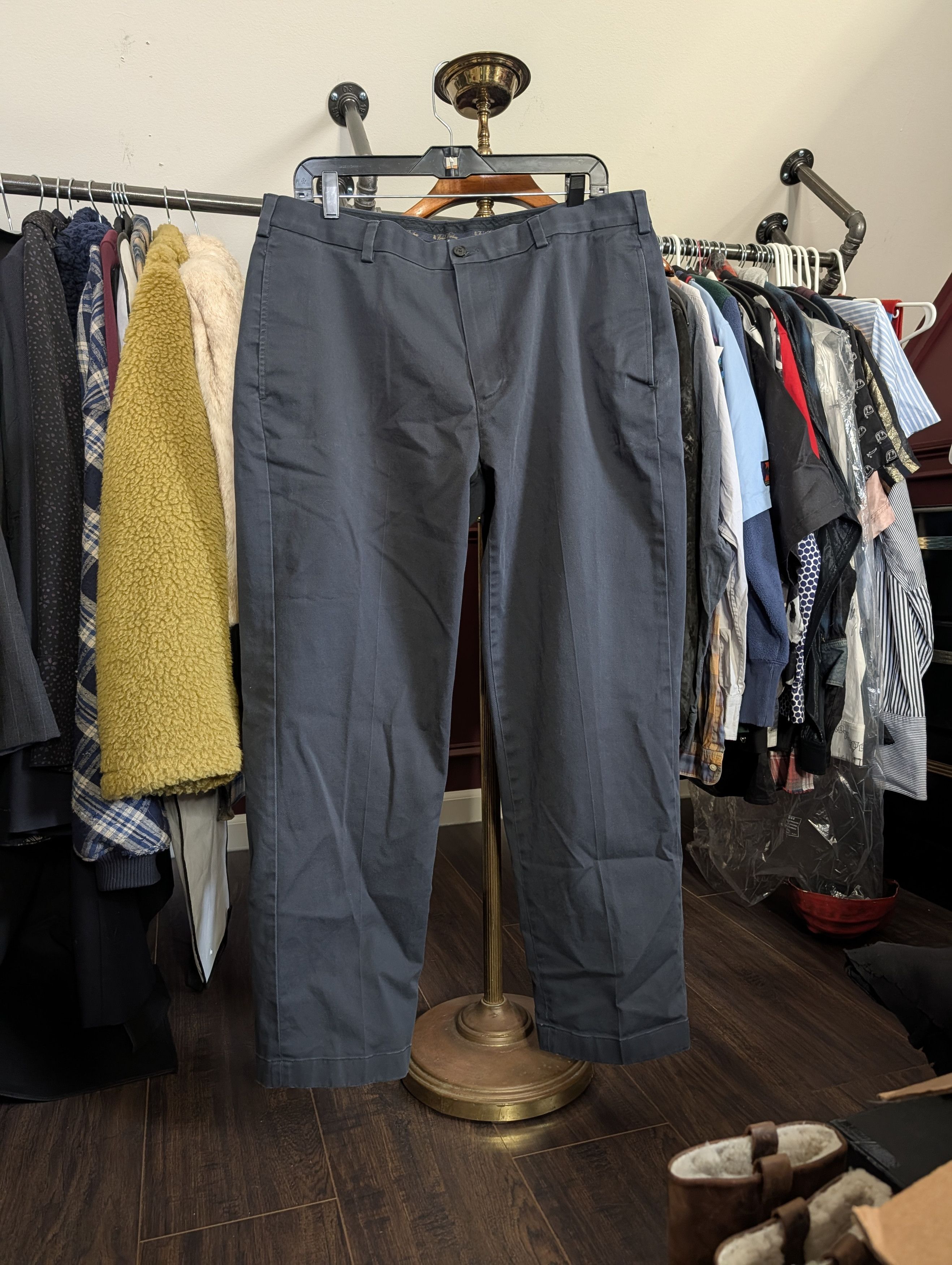 Brooks Brothers Vintage Hudson Advantage Chino Dark Blue/Gray 36x30 Size US 36 / EU 52 - 1 Thumbnail