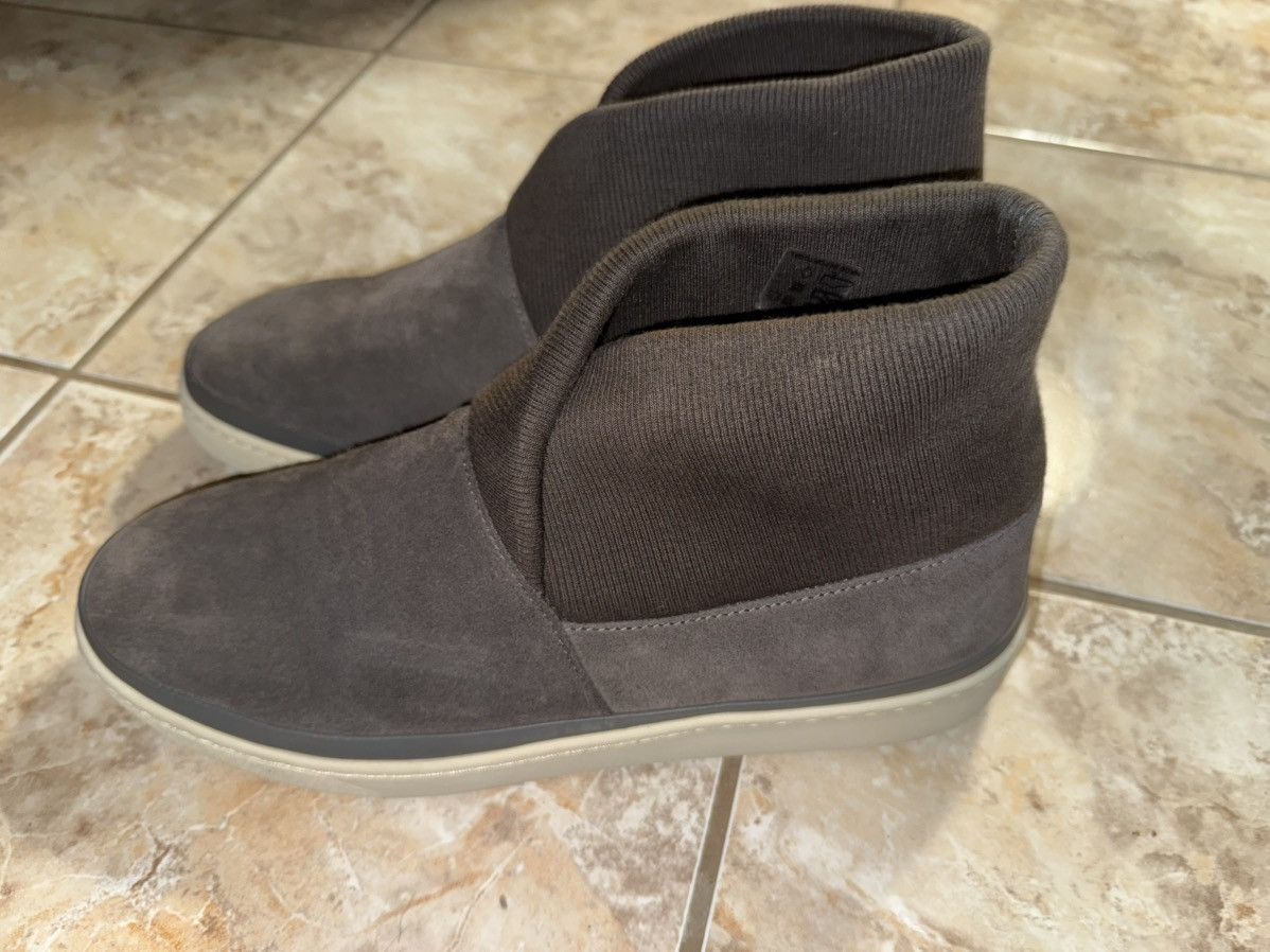 MULO Mulo Brown/Gray Suede and Ribbed-Knit Slippers Size 10 Size US 10 / EU 43 - 3 Thumbnail