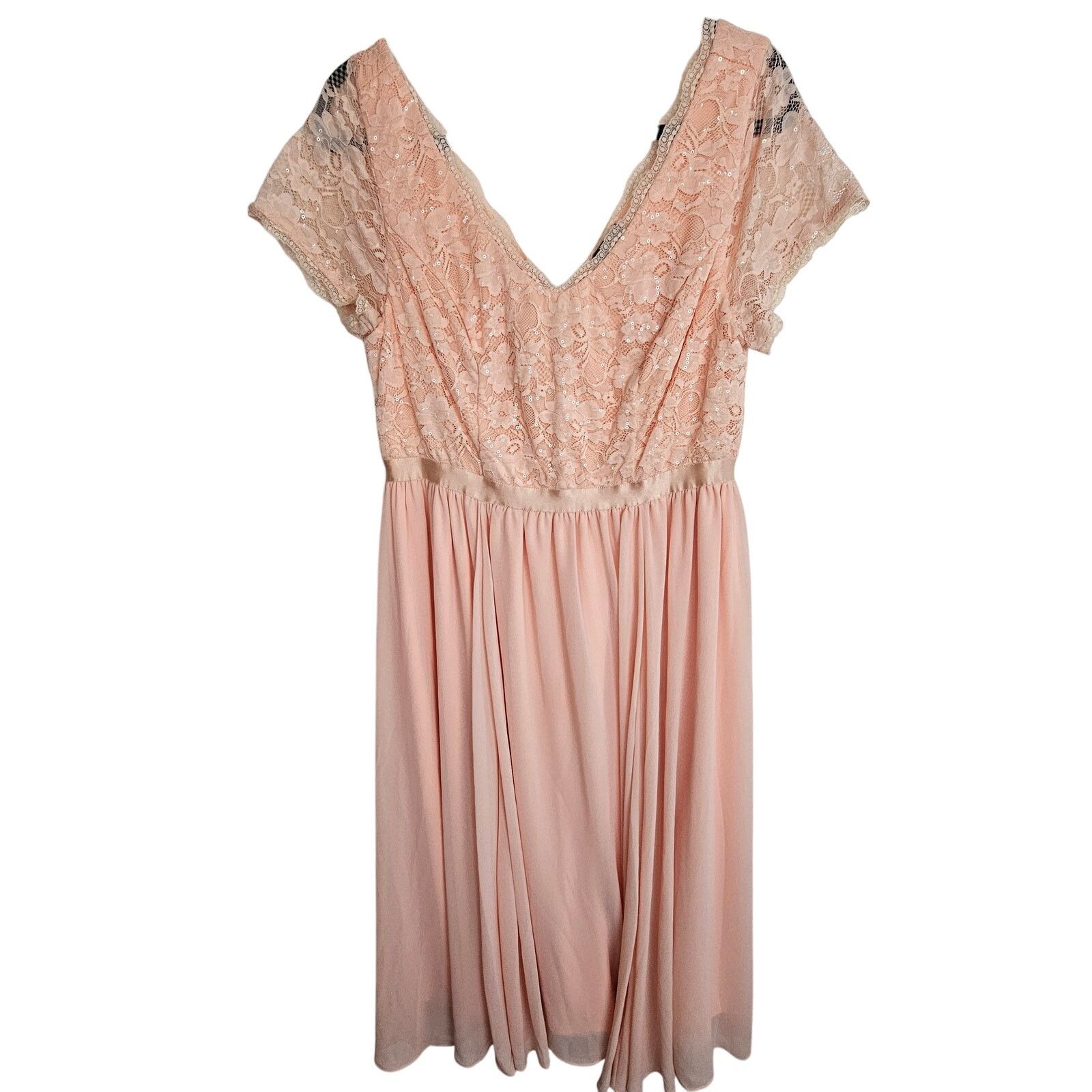 plus size v neck dress V-Neck Tulle Ball Gown With Open Back Eton Paisley Melangé Print cotton gauze This splarkly plus size Size:9 E