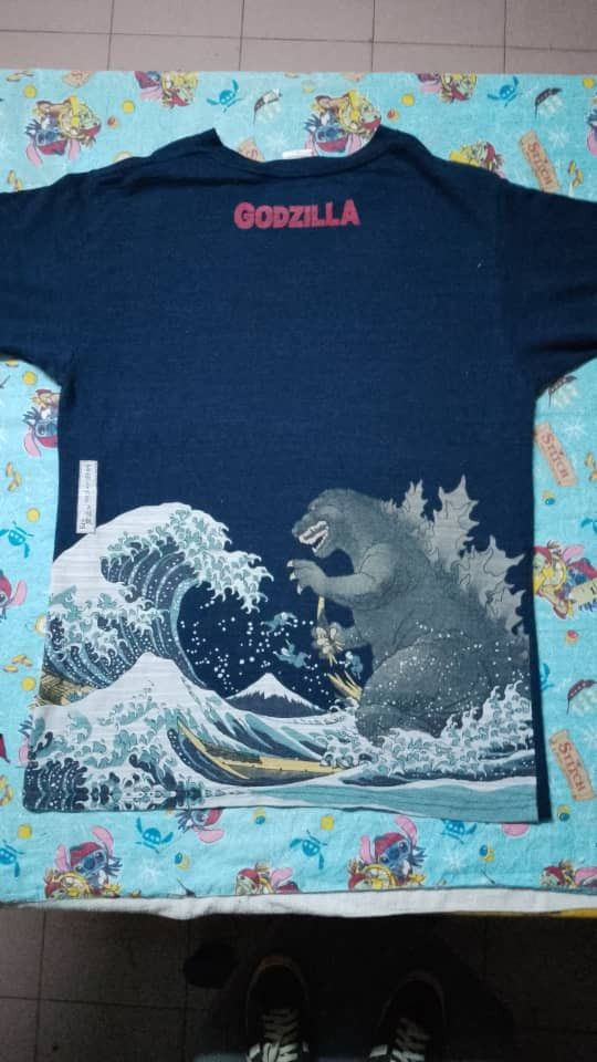 image of Shirt By Shirt Godzilla in Dark Blue, Men's (Size Large)