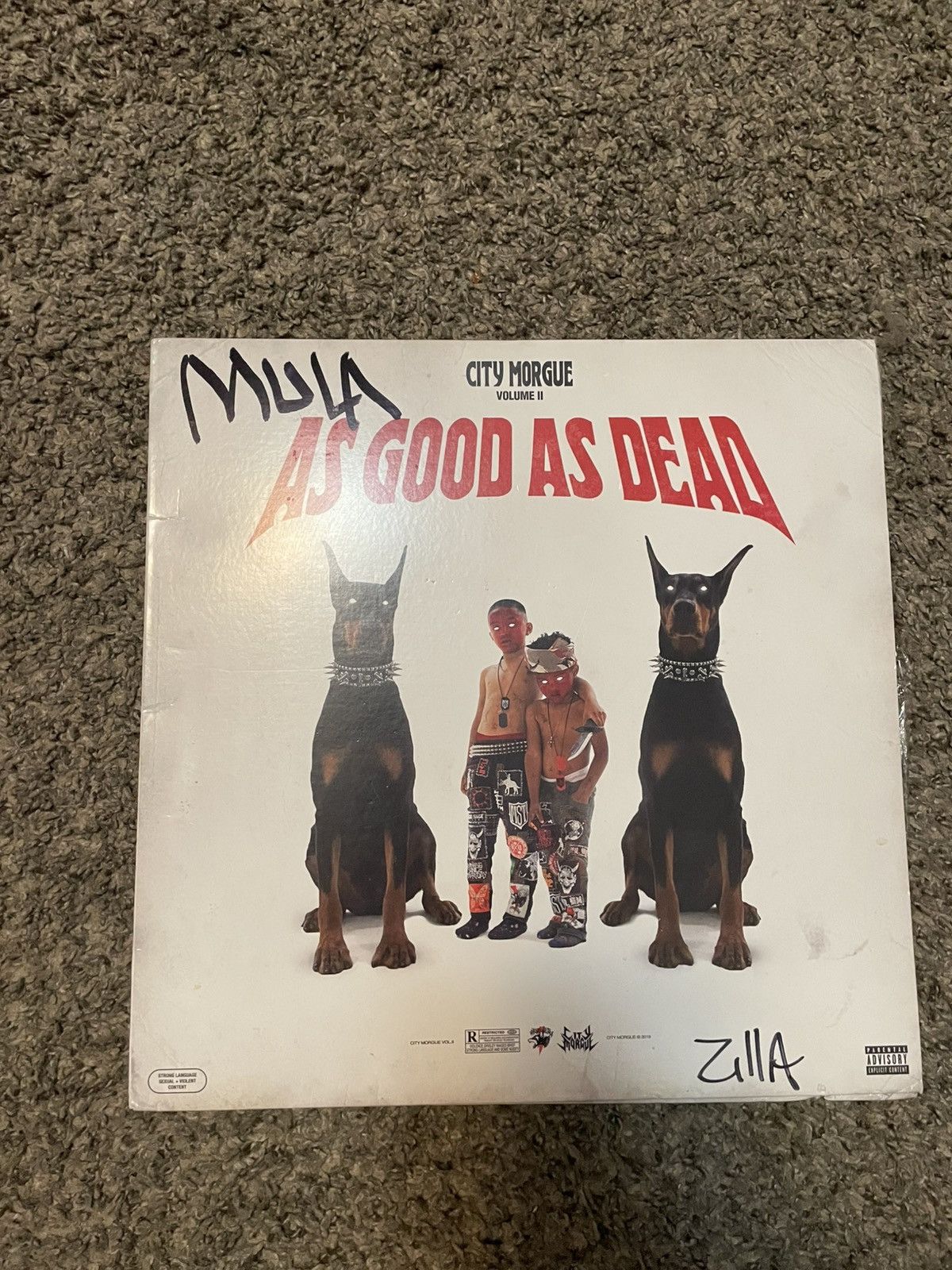 City Morgue City morgue signed vinyl Size ONE SIZE - 1 Thumbnail