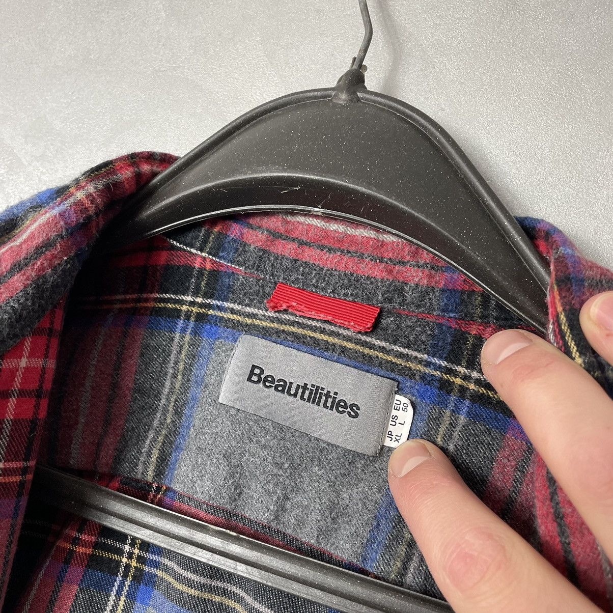 Flannel × Japanese Brand Beautilities Made In Japan Utility Zip + Buttons Shirt Size US L / EU 52-54 / 3 - 13 Thumbnail