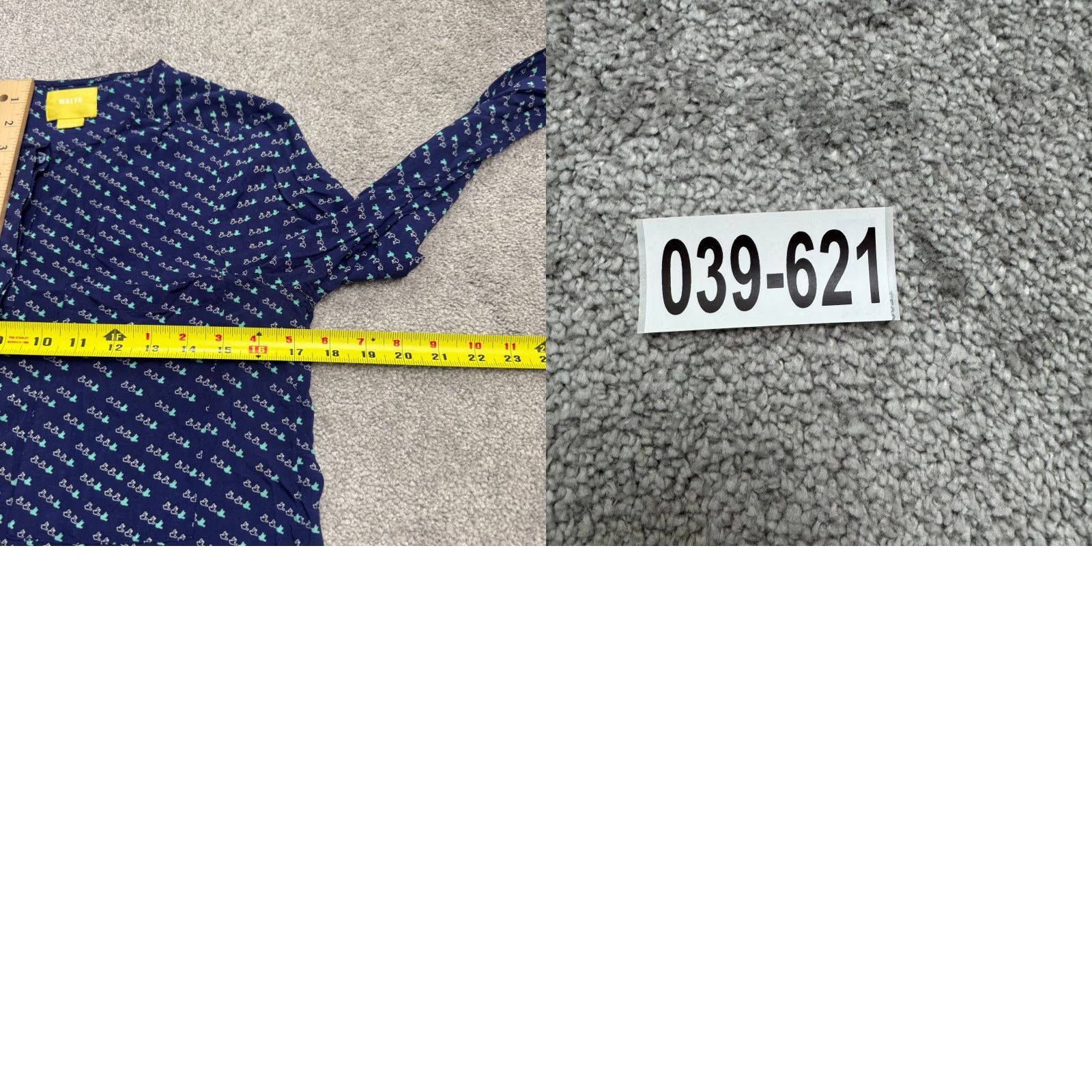 Vintage Maeve Bird Print Button Down Blouse Womens 2 Navy Blue Crew Neck Casual Long Sleeve Rayon Regular Size 2 Blue Women Mens Girls Size XS / US 0-2 / IT 36-38 - 9 Thumbnail