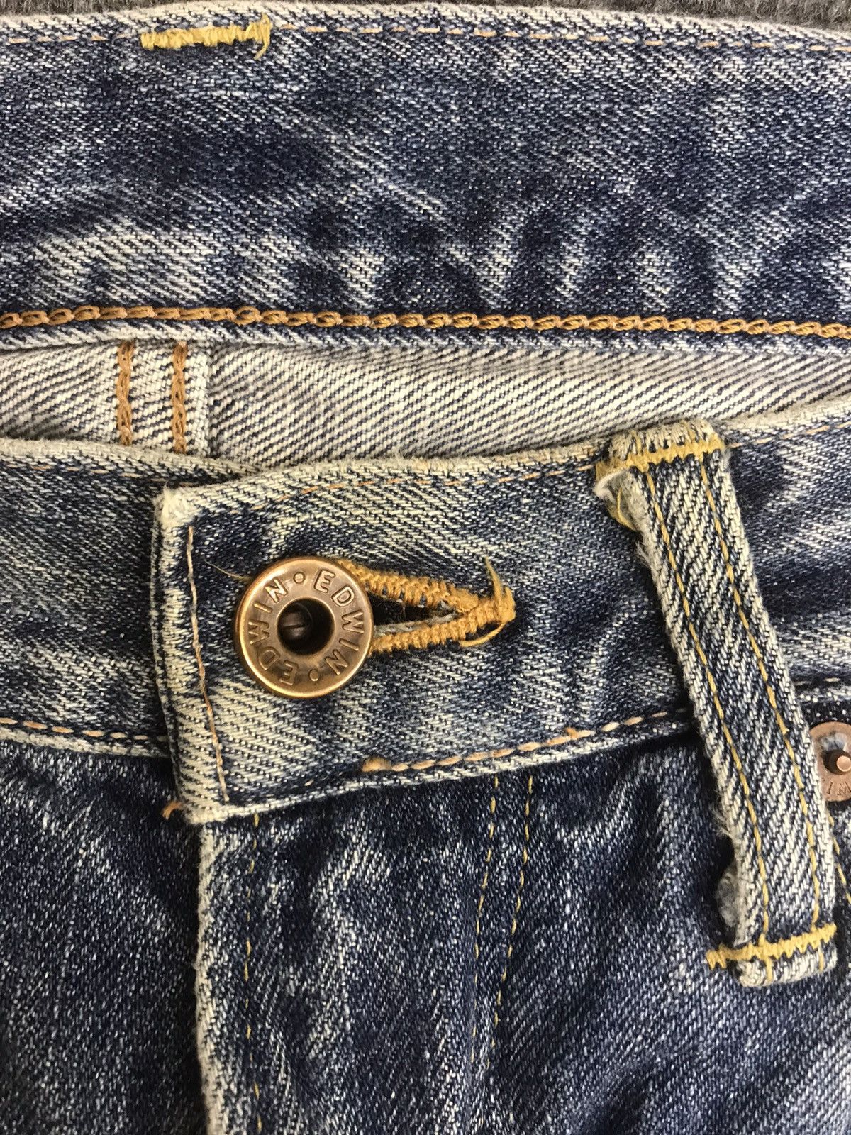 Edwin EDWIN 505 Selvedge Thrashed Distressed Jeans Size US 31 - 8 Thumbnail