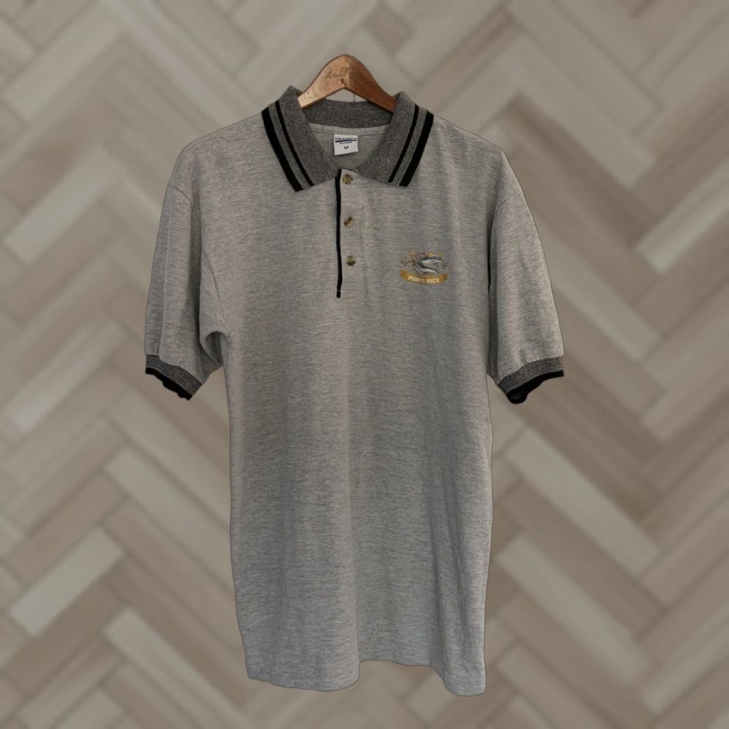 Vintage VINTAGE Miami T's Puerto Rico Polo Shirt Gray Mens M Regular Size US M / EU 48-50 / 2 - 1 Thumbnail