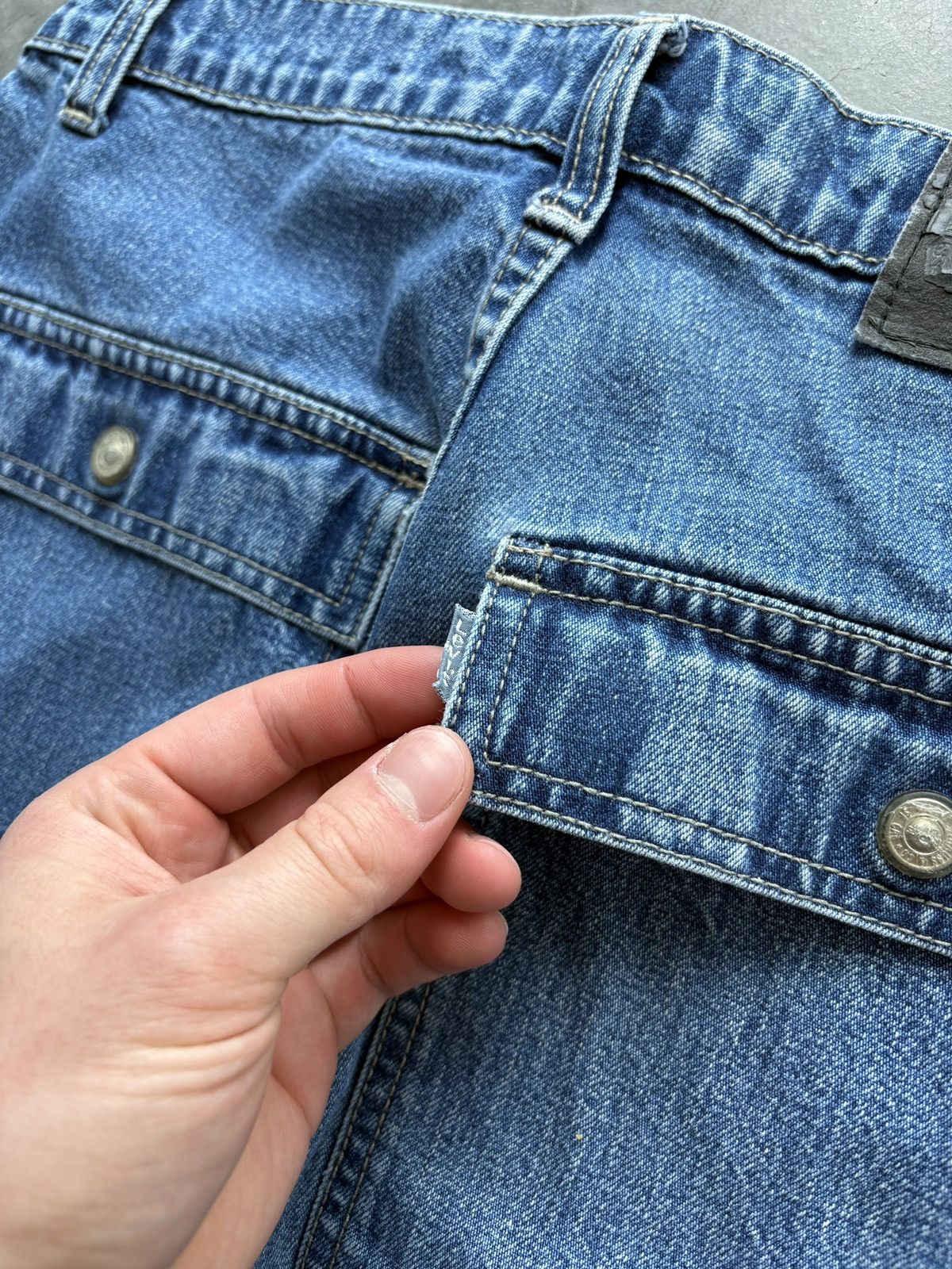 Levi's Vintage 90s Levis Silvertab Cargo Jeans 31x32 Baggy Skater Size US 31 - 8 Thumbnail