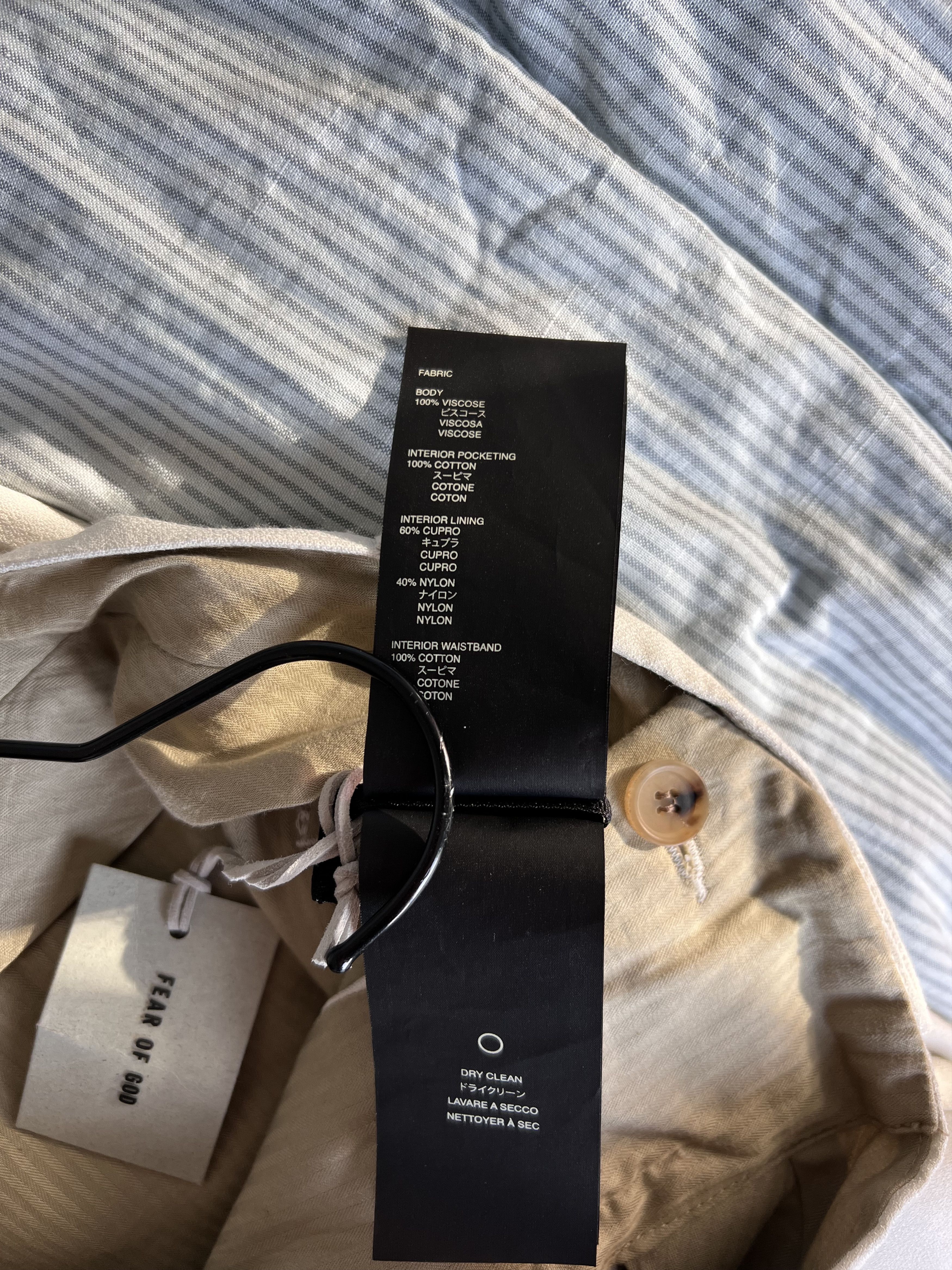 Fear of God Fear of God Double Pleated Trouser in Cream Size US 32 / EU 48 - 10 Thumbnail