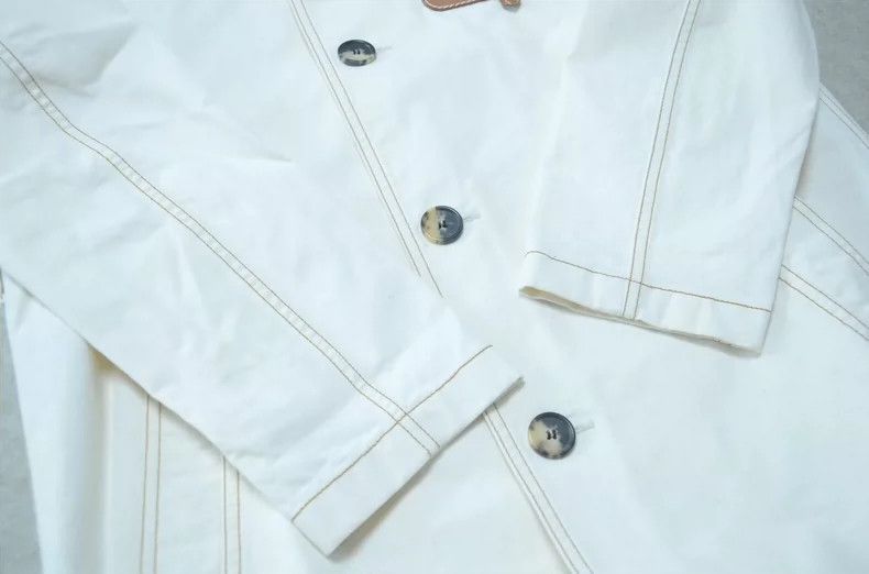 Loewe LOEWE White American windbreaker coat Size S / US 4 / IT 40 - 3 Thumbnail