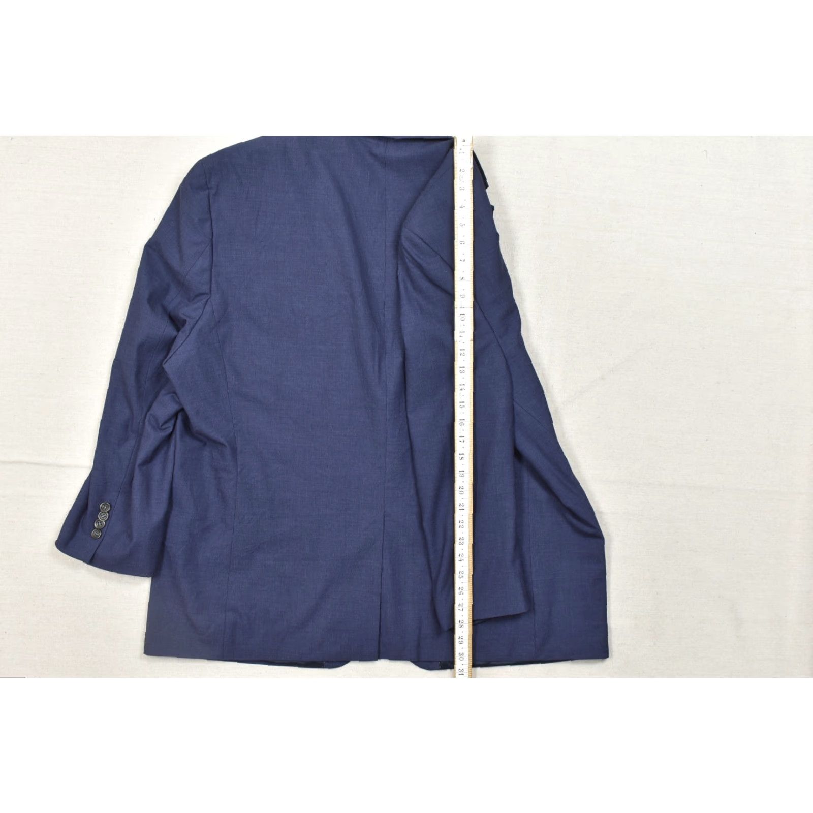 Chaps CHAPS Blazer Sport Coat Blue 50R Regular Two-Button Textured Polyester Stretch Jacket Men Blazer Coat Size 50R - 4 Thumbnail