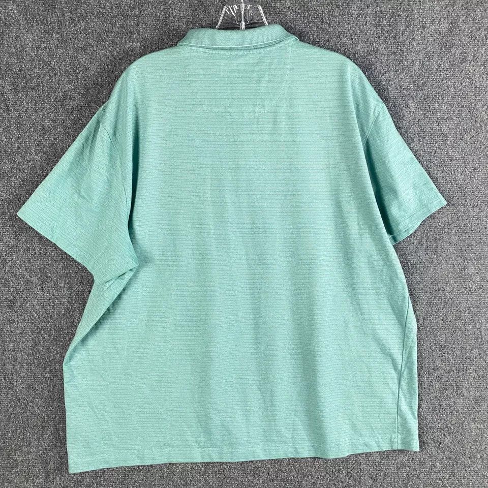 Van Heusen Van Heusen Polo Shirt Men's XXL Short Sleeve Light Blue Size US XXL / EU 58 / 5 - 6 Thumbnail