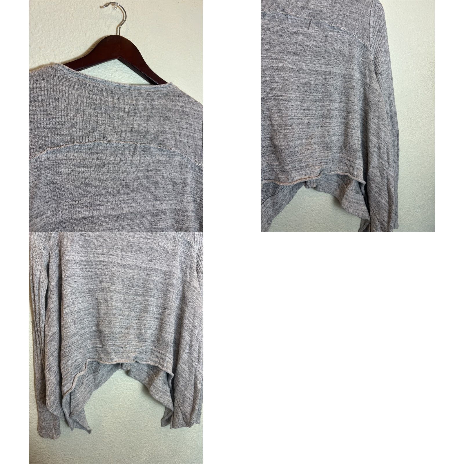 Free People Free People Women’s Small Gray Long Sleeve Full Clasp Gray Sweatshirt Size S / US 4 / IT 40 - 10 Thumbnail