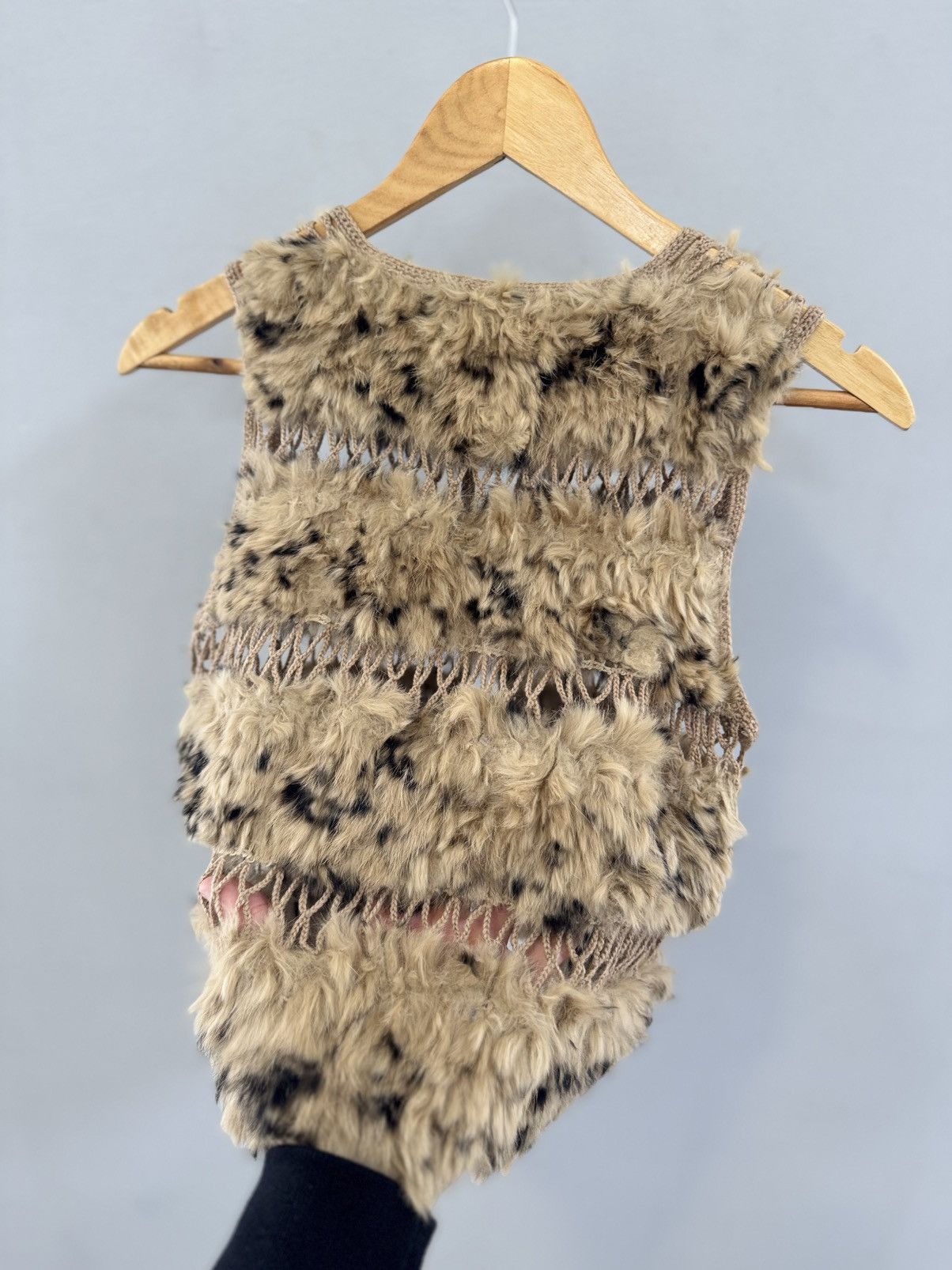 If Six Was Nine Avant Garde Y2K Vintage Faux Fur Vest Size XS / US 0-2 / IT 36-38 - 7 Thumbnail