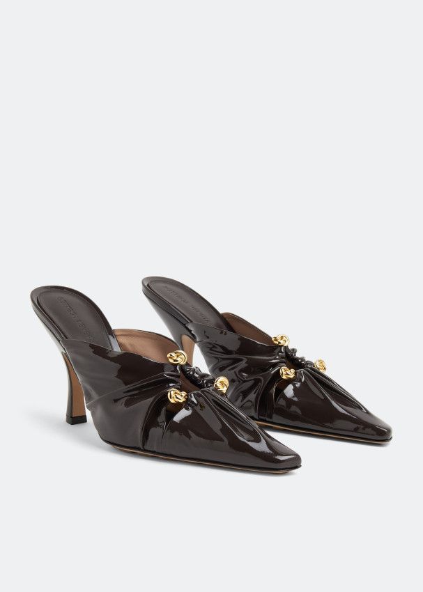 Bottega Veneta o1bcso1str0225 Bunnie Mules in Dark Brown Size US 9.5 / IT 39.5 - 4 Thumbnail