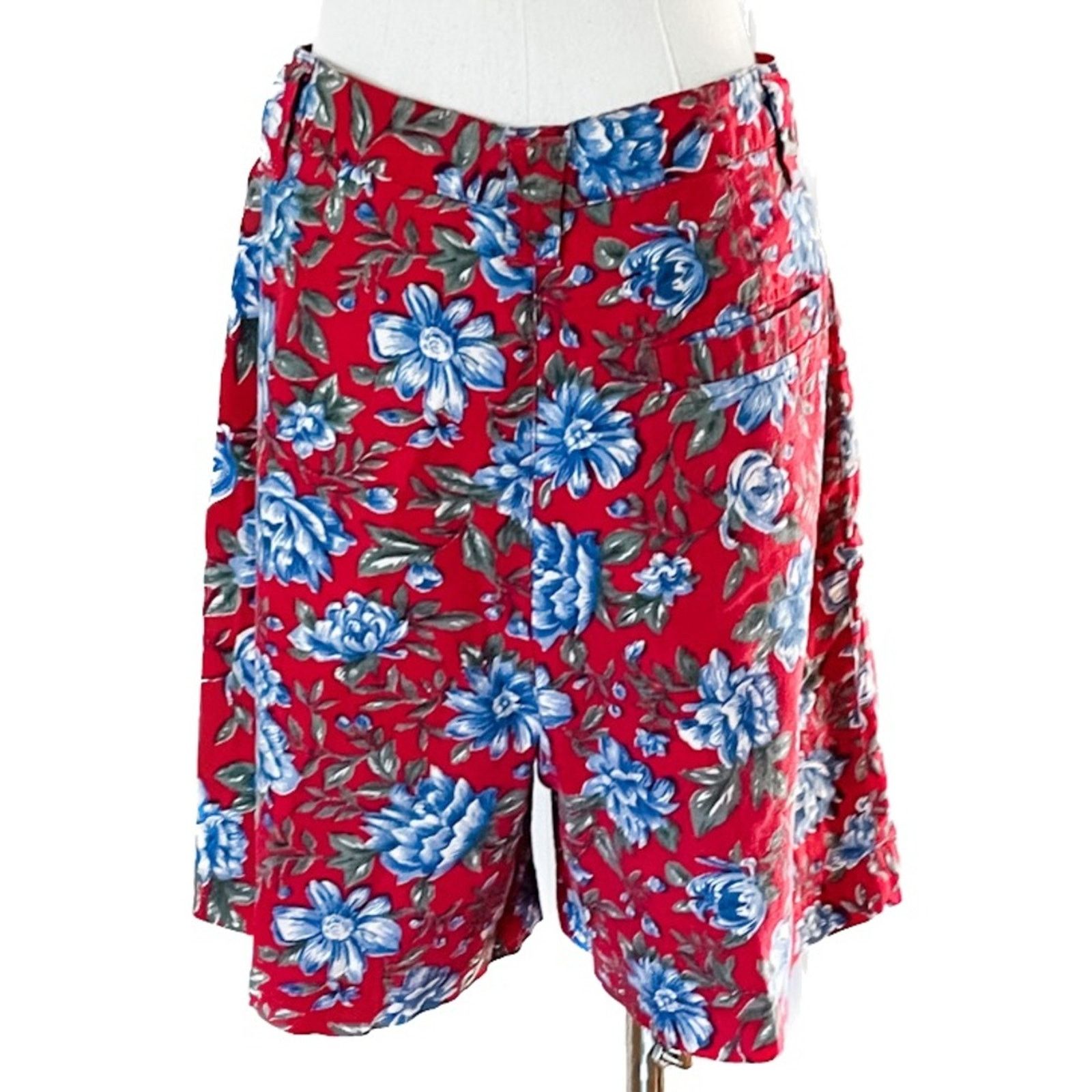Vintage Vintage floral high waist linen/cotton pleated shorts small Size 27" / US 4 / IT 40 - 3 Thumbnail