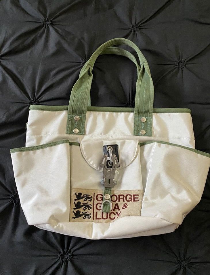 image of Avant Garde x Vintage George Gina & Lucy Bag Ggl Alyx Style Vintage Tote Crossbody in White, Men's