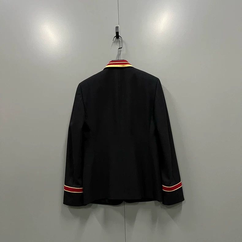 Yves Saint Laurent saint Laurent Black suit with red and gold stripes suit 250 Size 46R - 2 Thumbnail