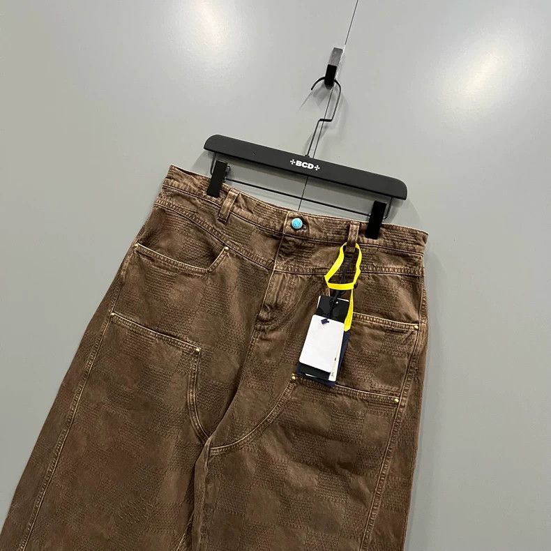 Louis Vuitton Louis Vuitton 24 FW brown wash effect straight leg pants 25 Size US 34 / EU 50 - 3 Thumbnail