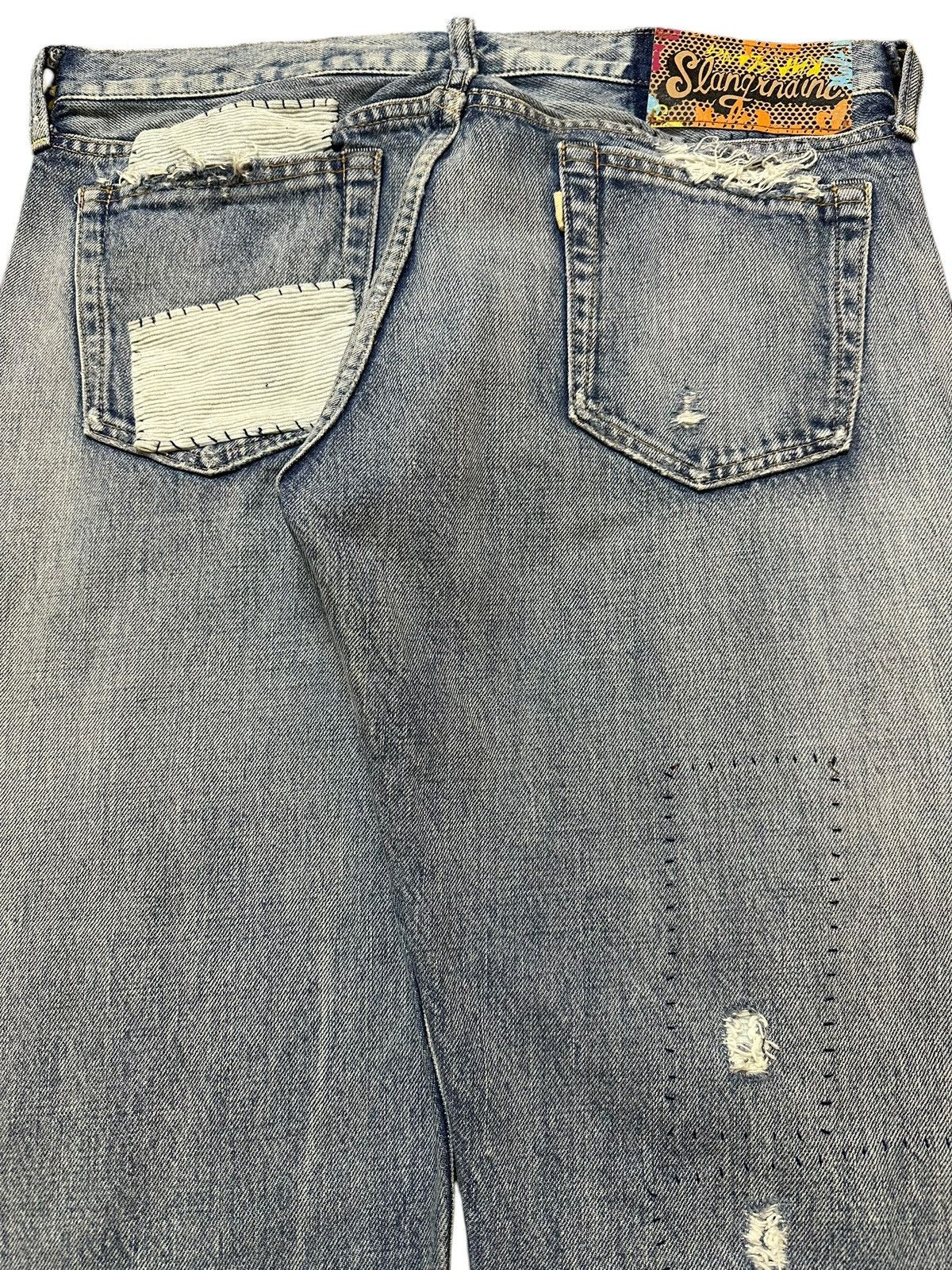 Japanese Brand Vintage Japanese Brand Faded Wash Distressed Patch Jeans Size US 32 / EU 48 - 6 Thumbnail