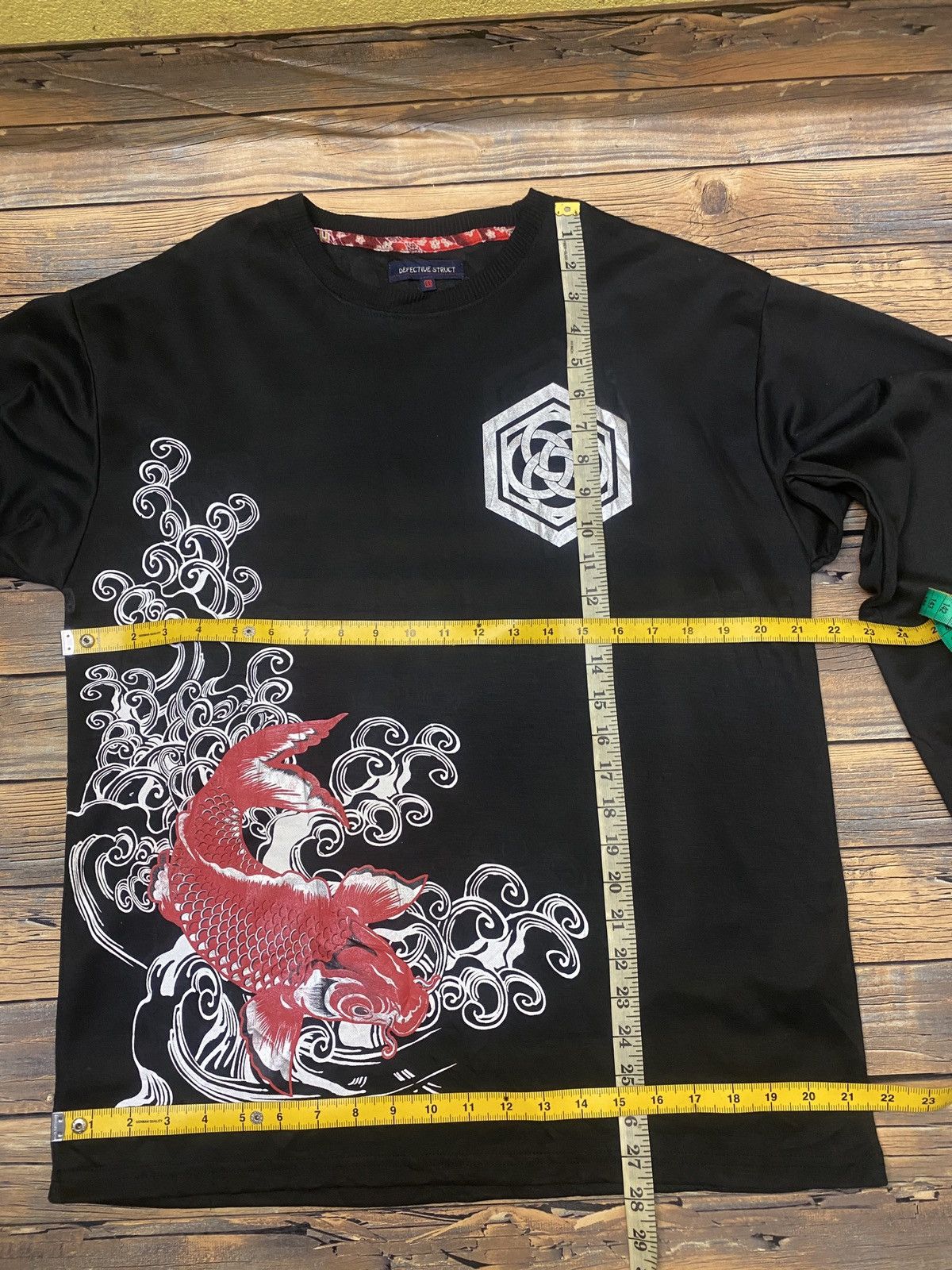 Vintage Sukajan fish koi over print long sleeve tshit Size US L / EU 52-54 / 3 - 5 Thumbnail