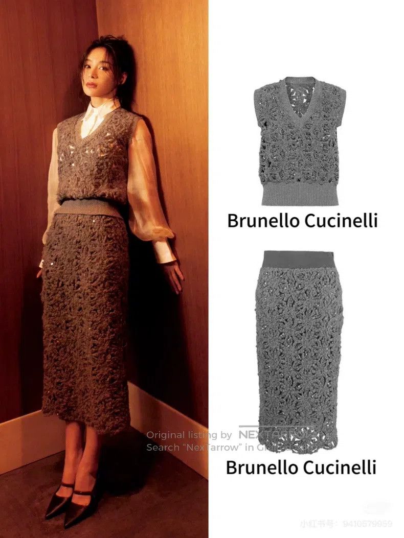 Brunello Cucinelli Brunello Cucinelli Opera sea flower sequined openwork vest Size S / US 4 / IT 40 - 3 Thumbnail