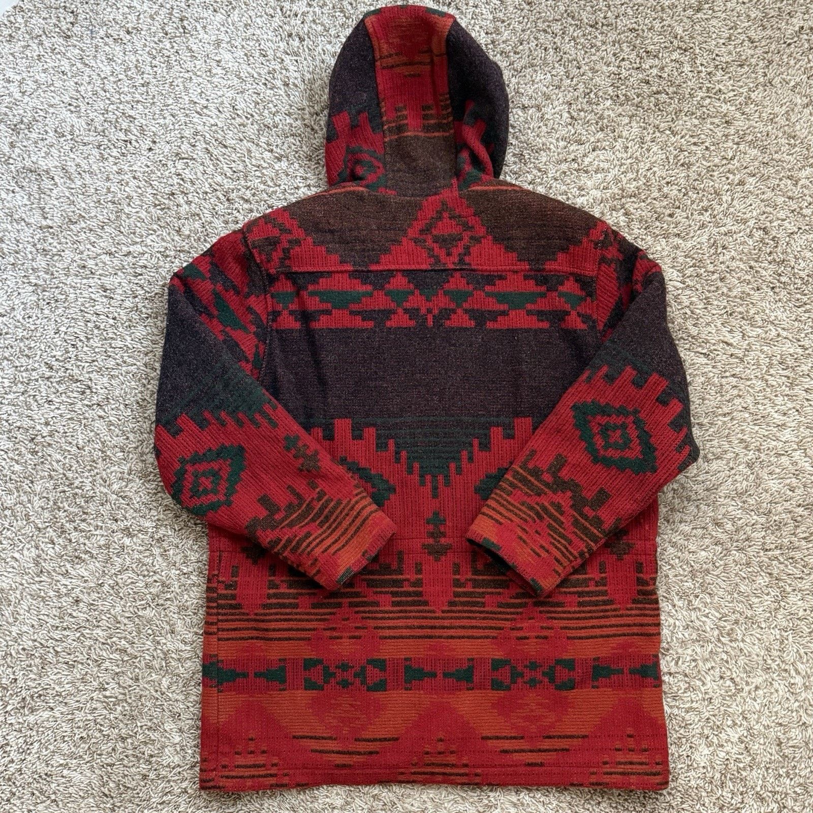 Vintage × Woolrich Woolen Mills Vintage Woolrich Aztec Wool Southwestern Jacket Red Tribal Size L / US 10 / IT 46 - 6 Thumbnail